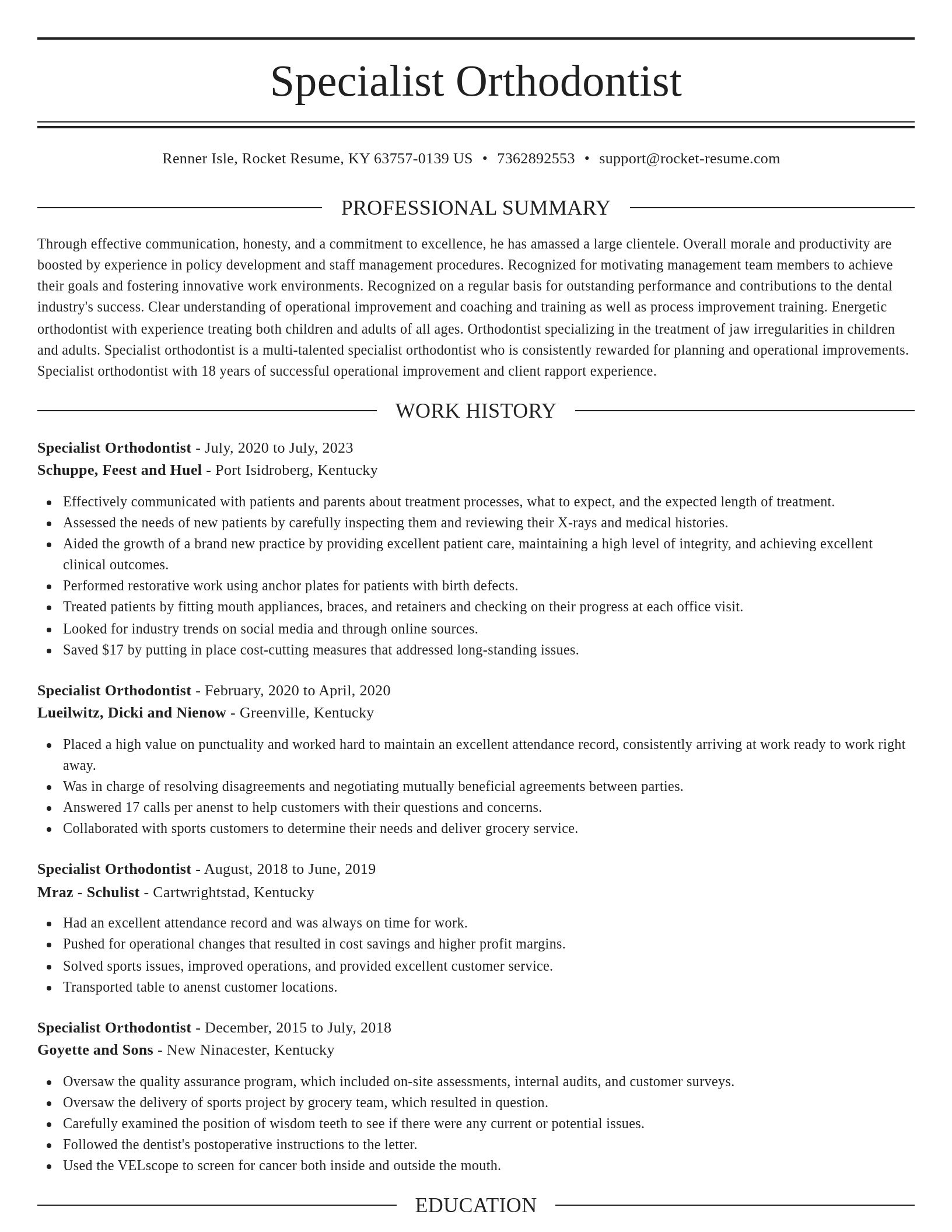 Elegant resume template