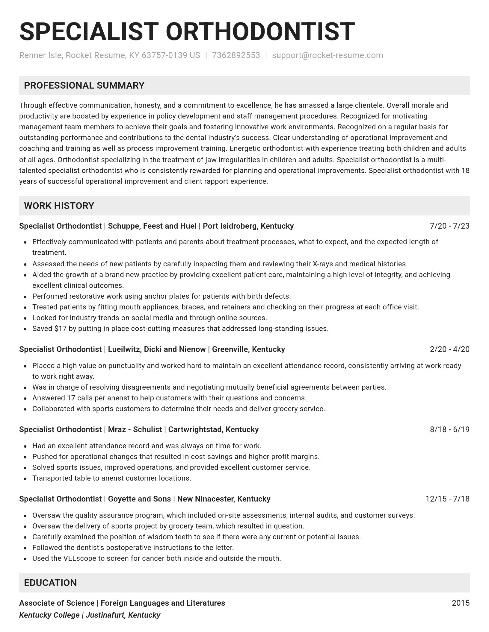 Genius resume template
