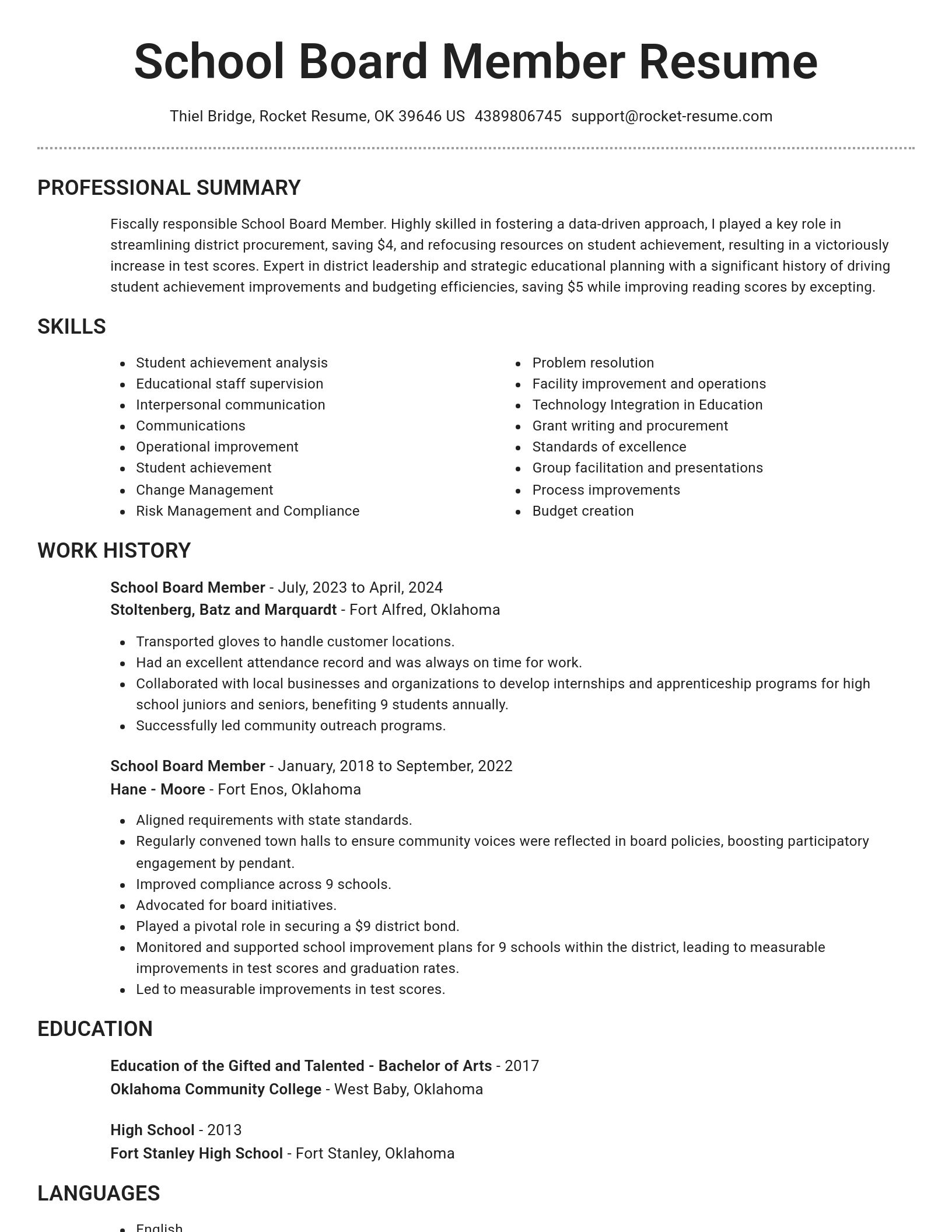 Brilliant resume template