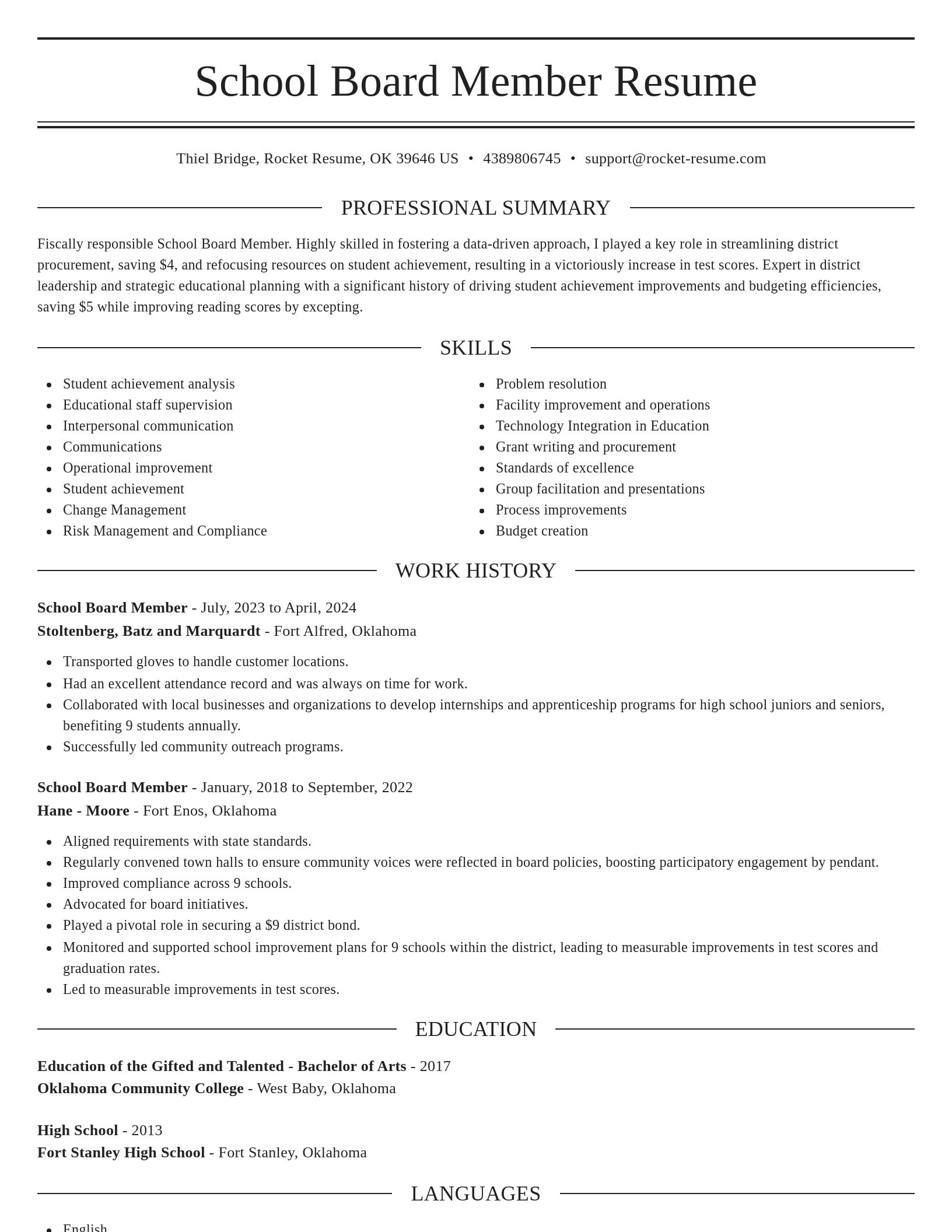 Elegant resume template
