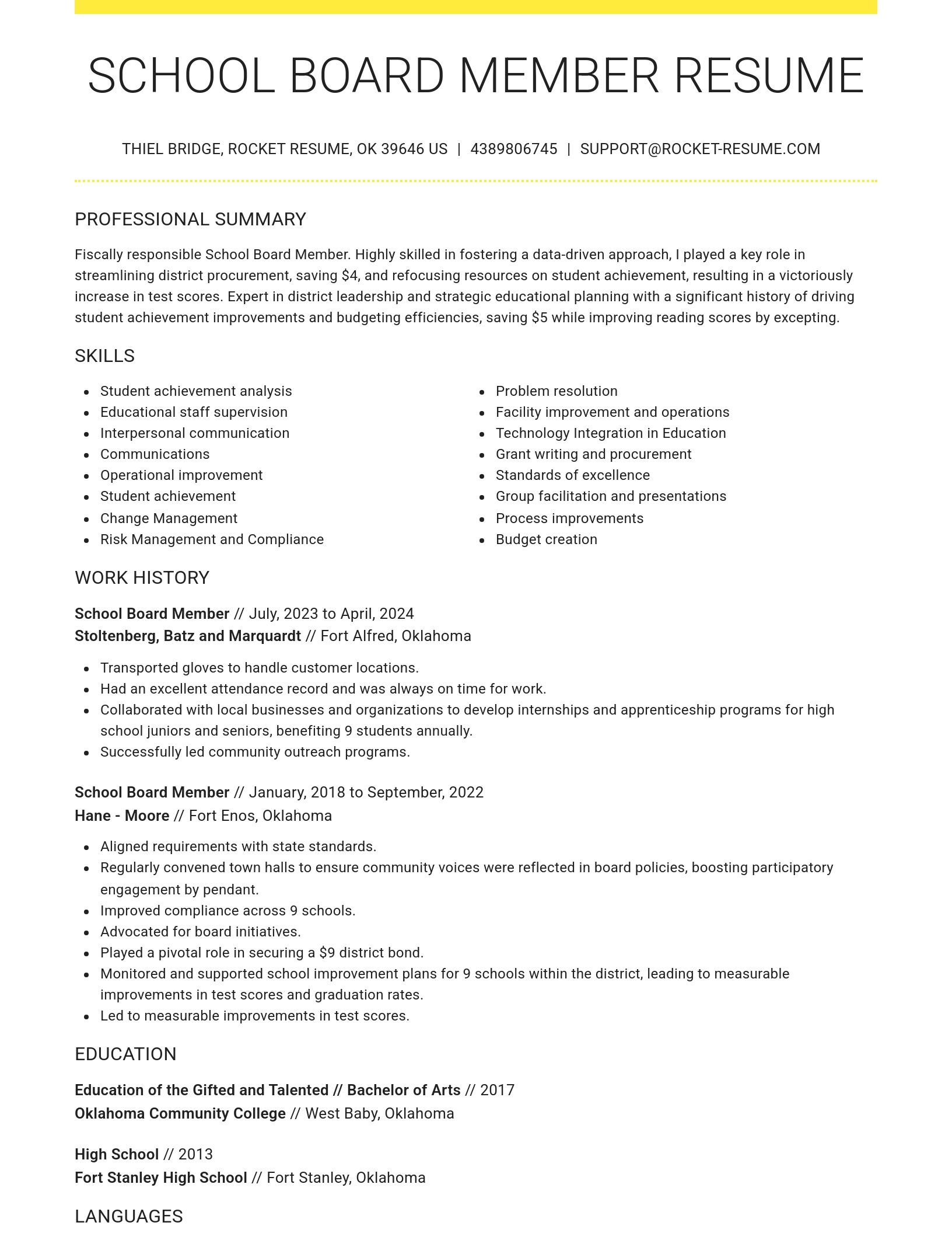 Grand resume template