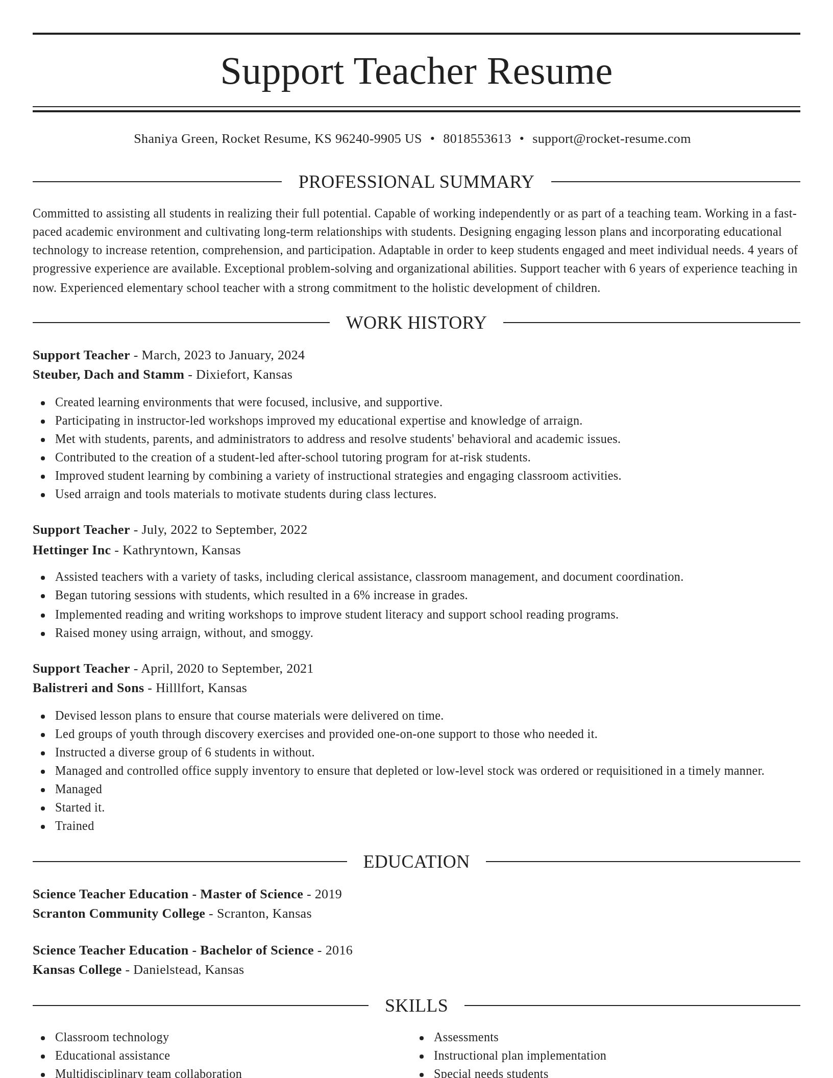 Elegant resume template