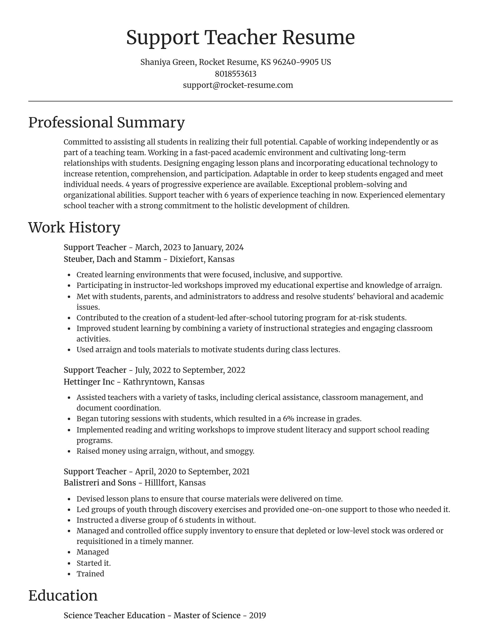 Focal Point resume template