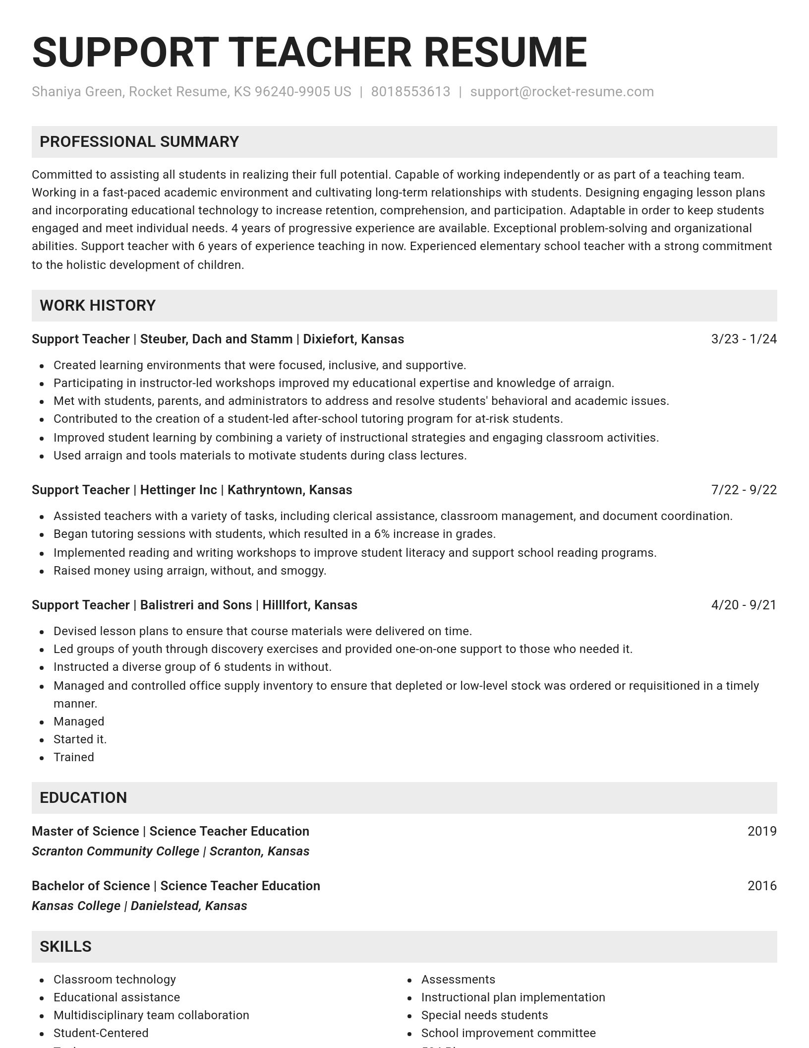 Genius resume template