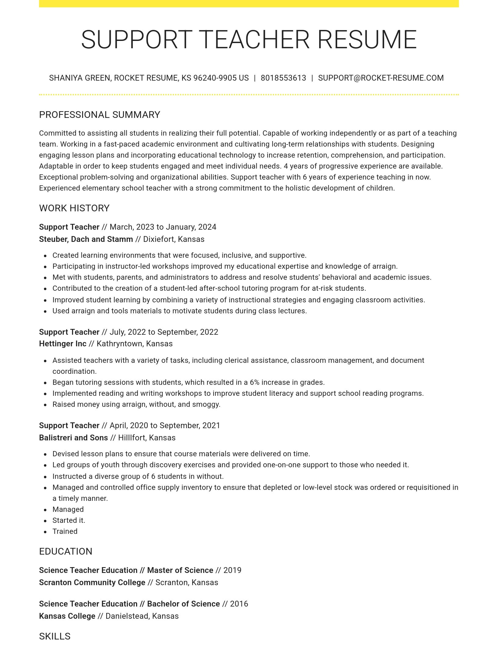 Grand resume template