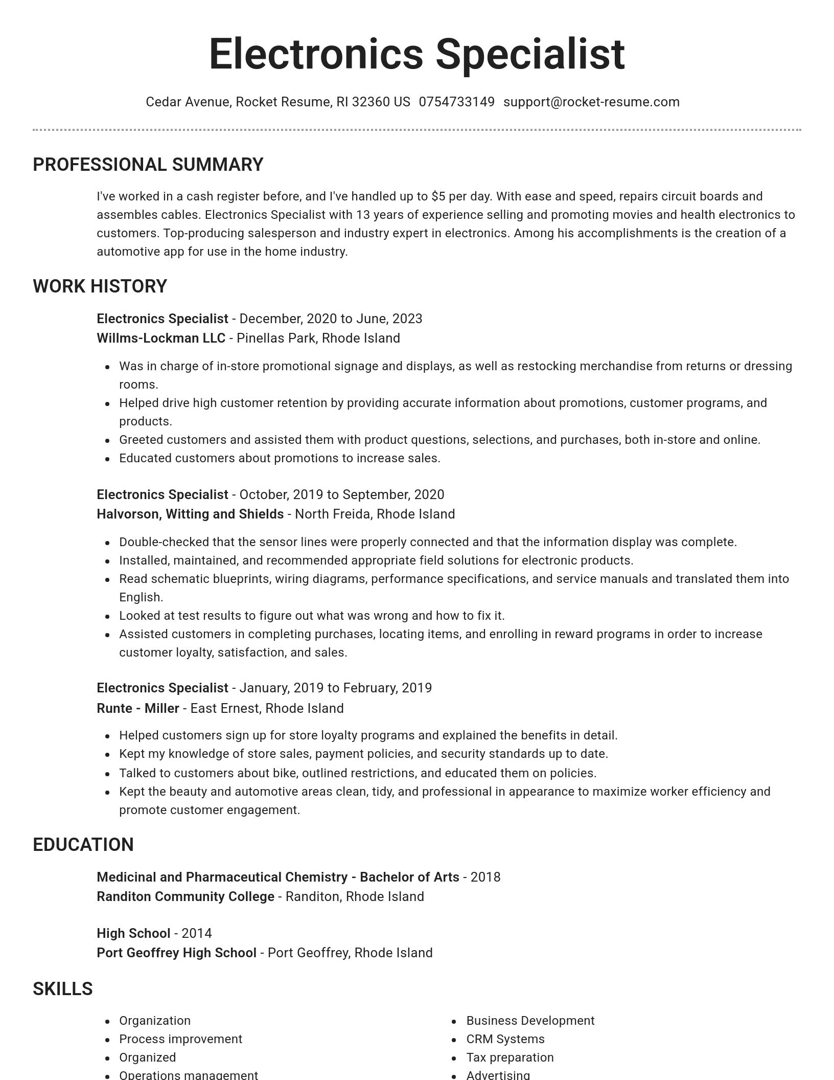 Brilliant resume template