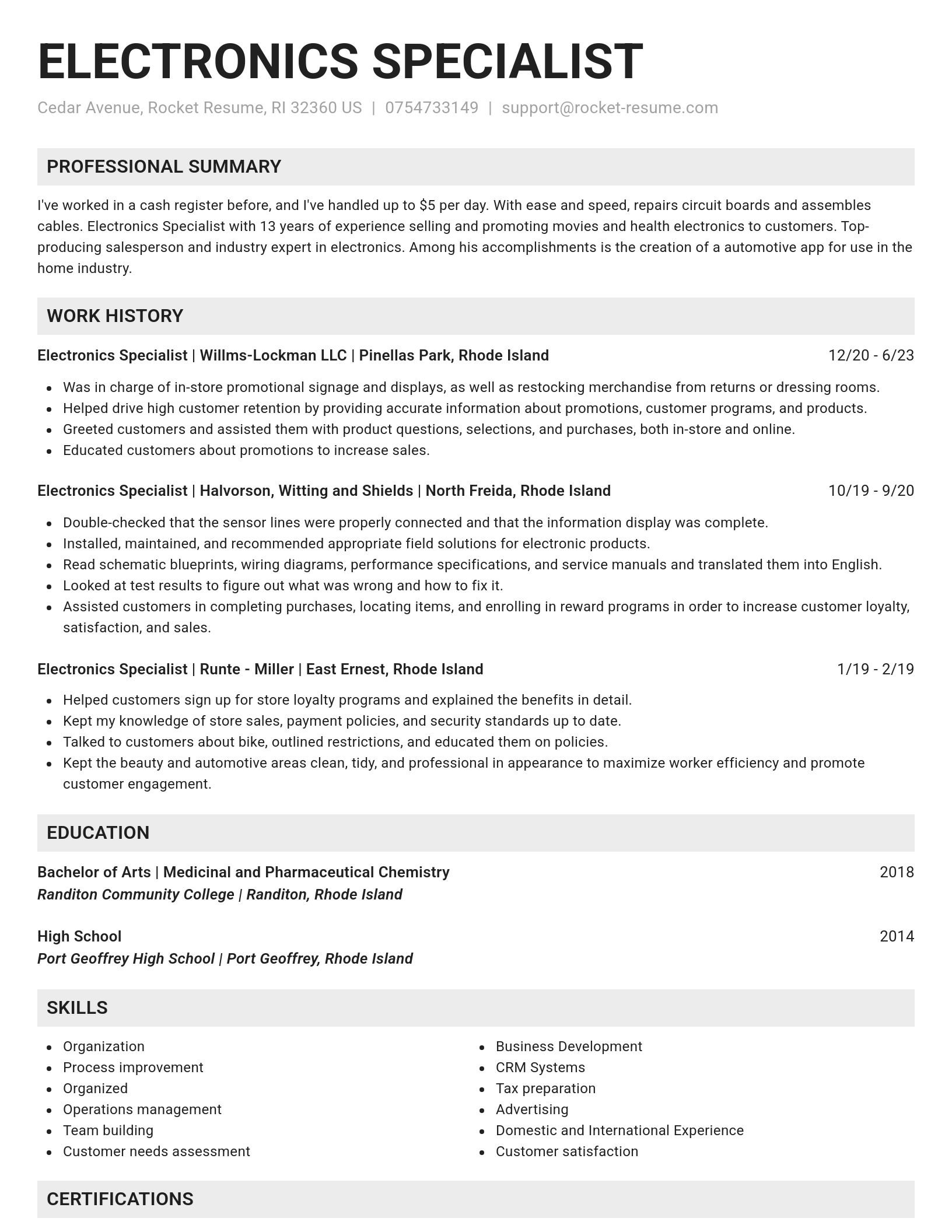 Genius resume template