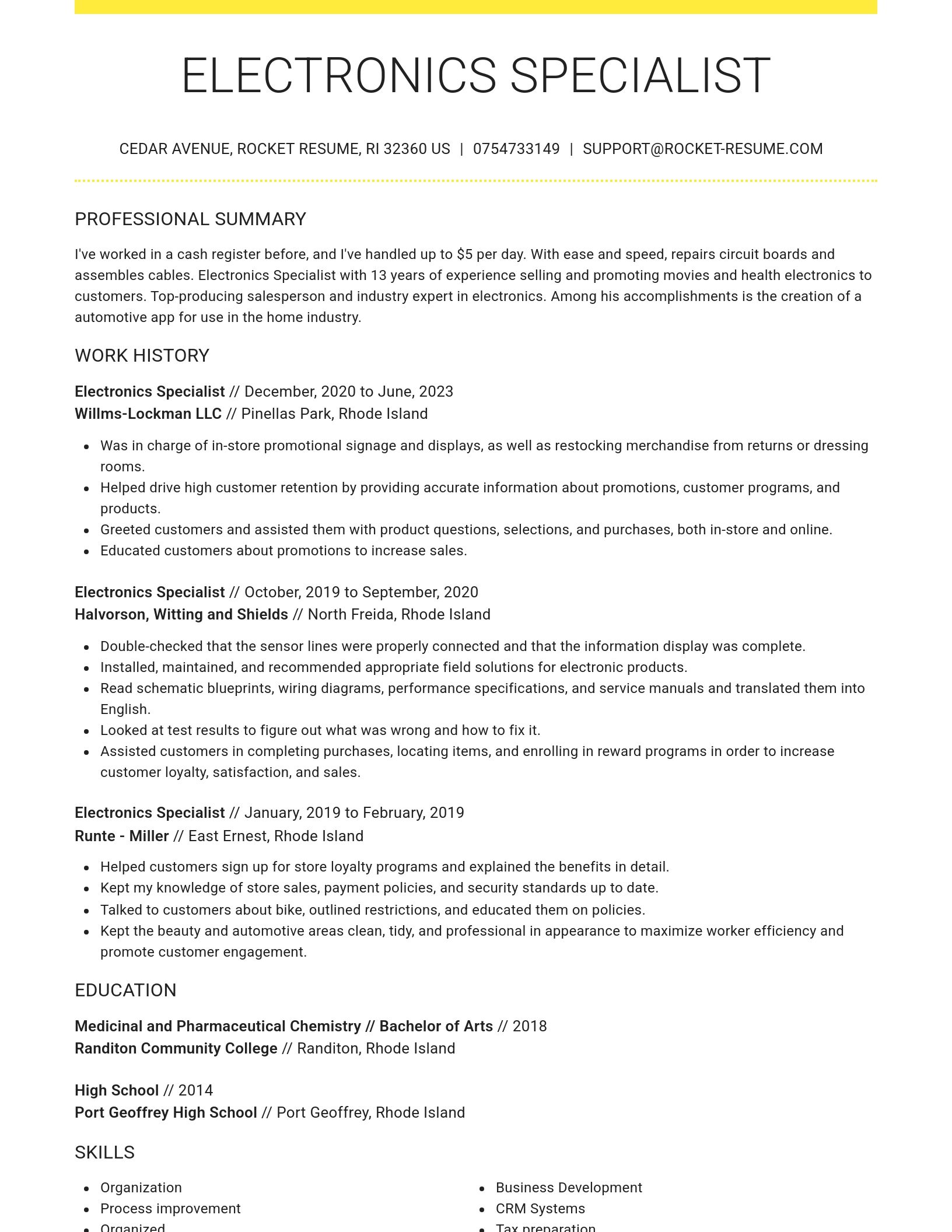 Grand resume template