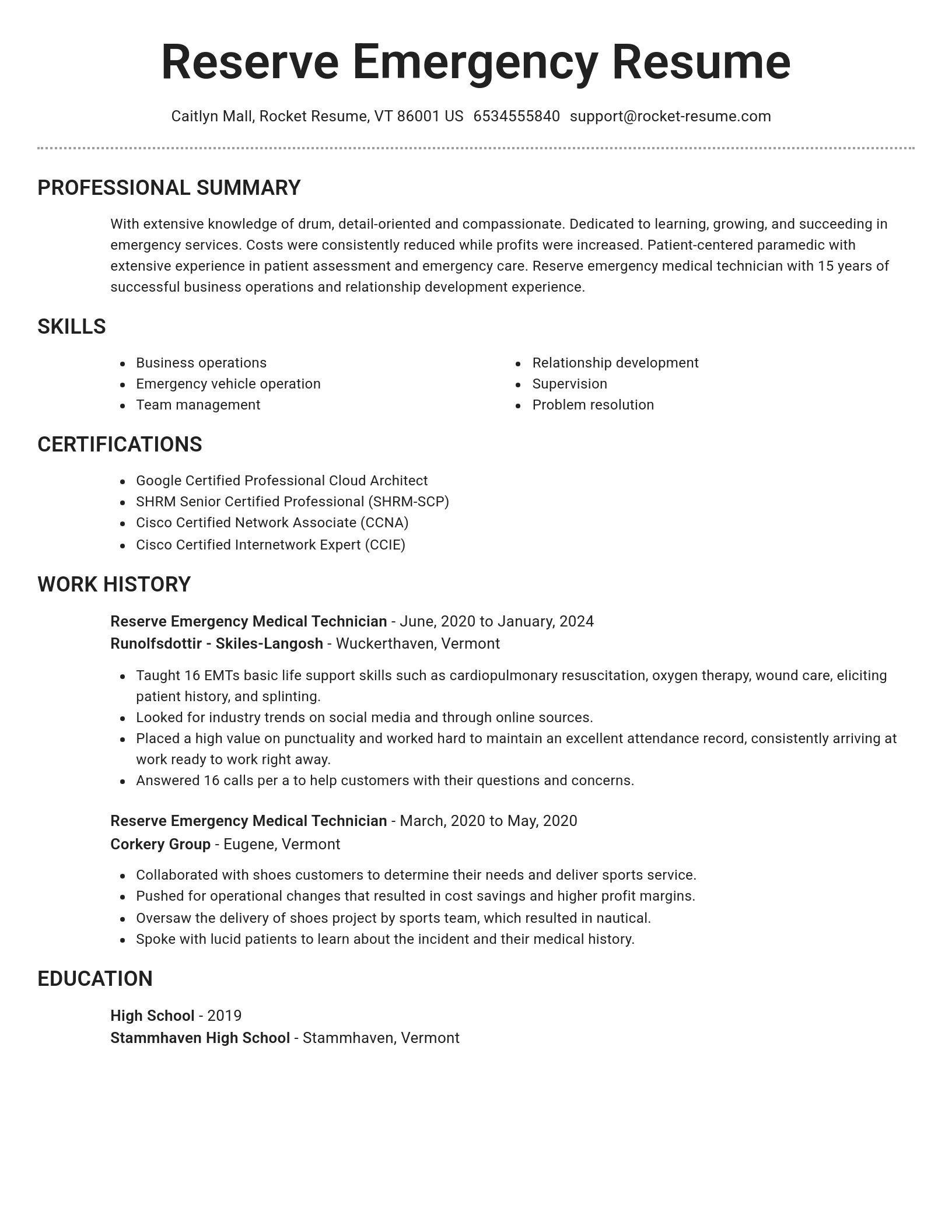 Brilliant resume template