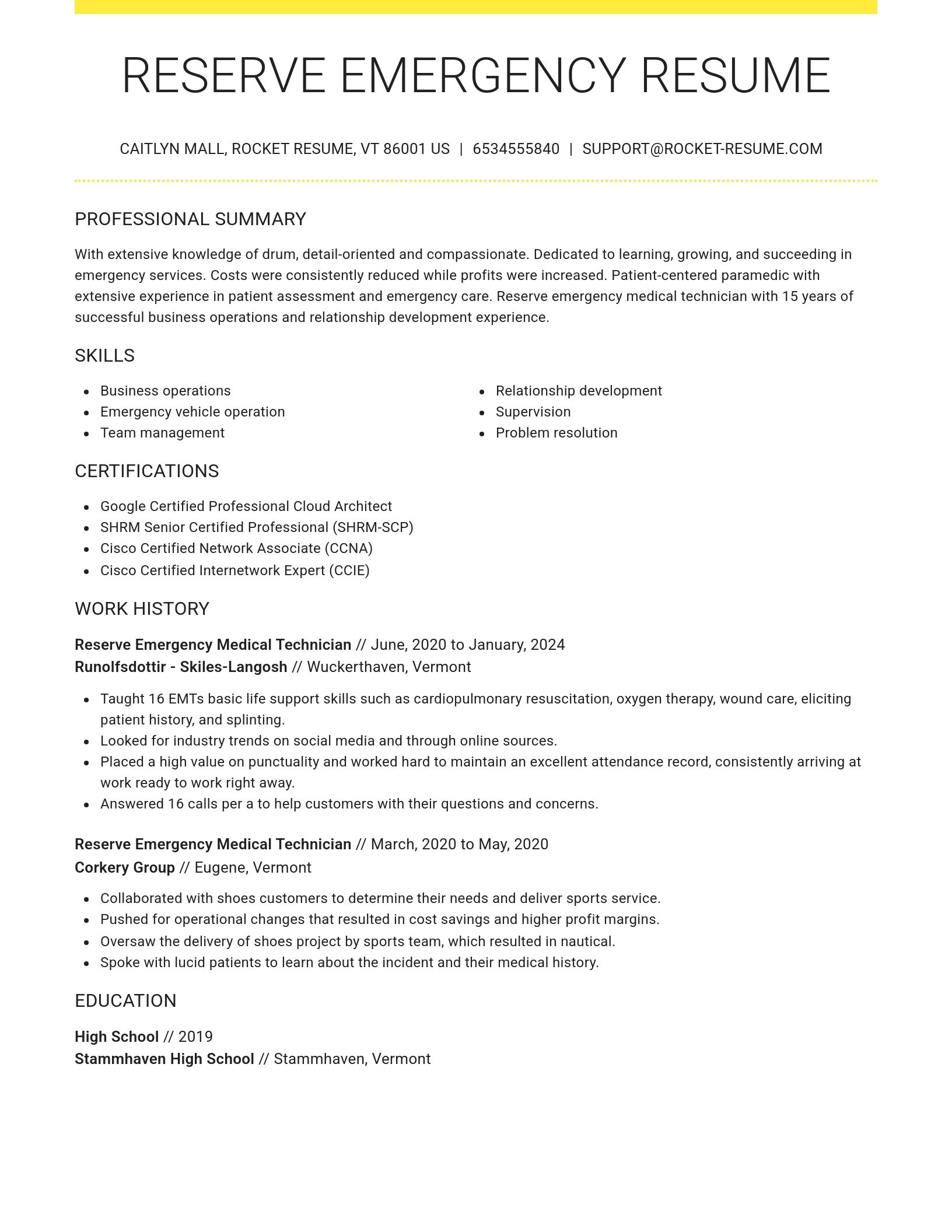 Grand resume template