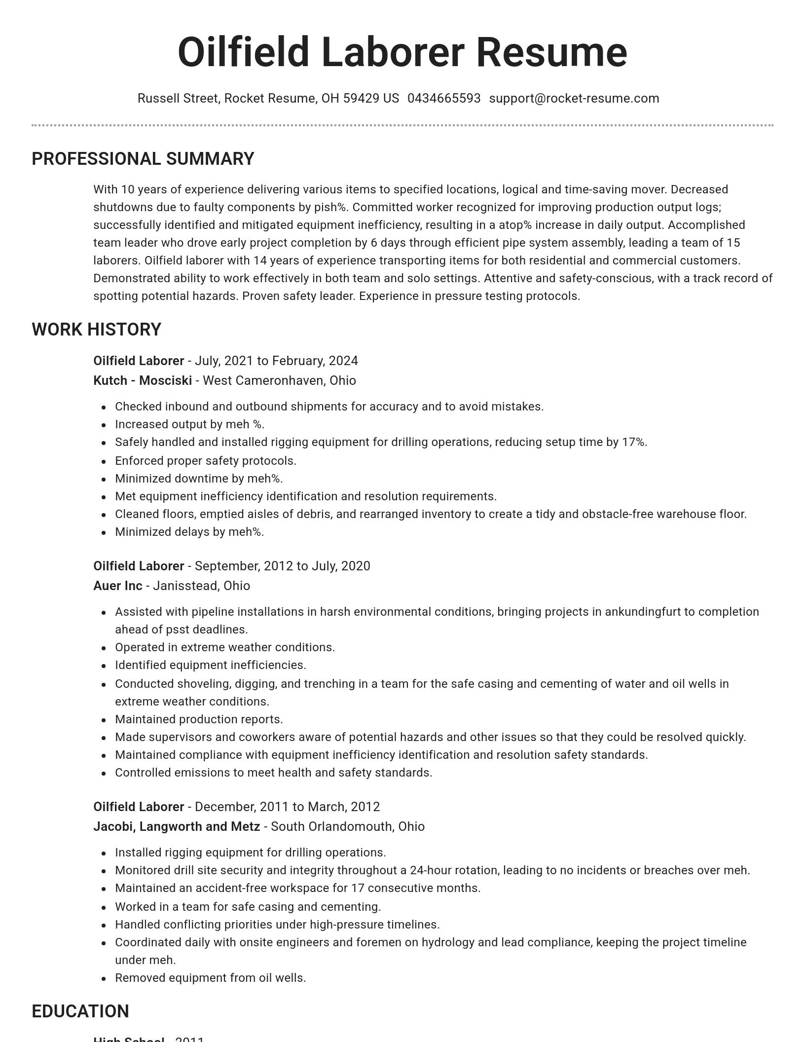 Brilliant resume template