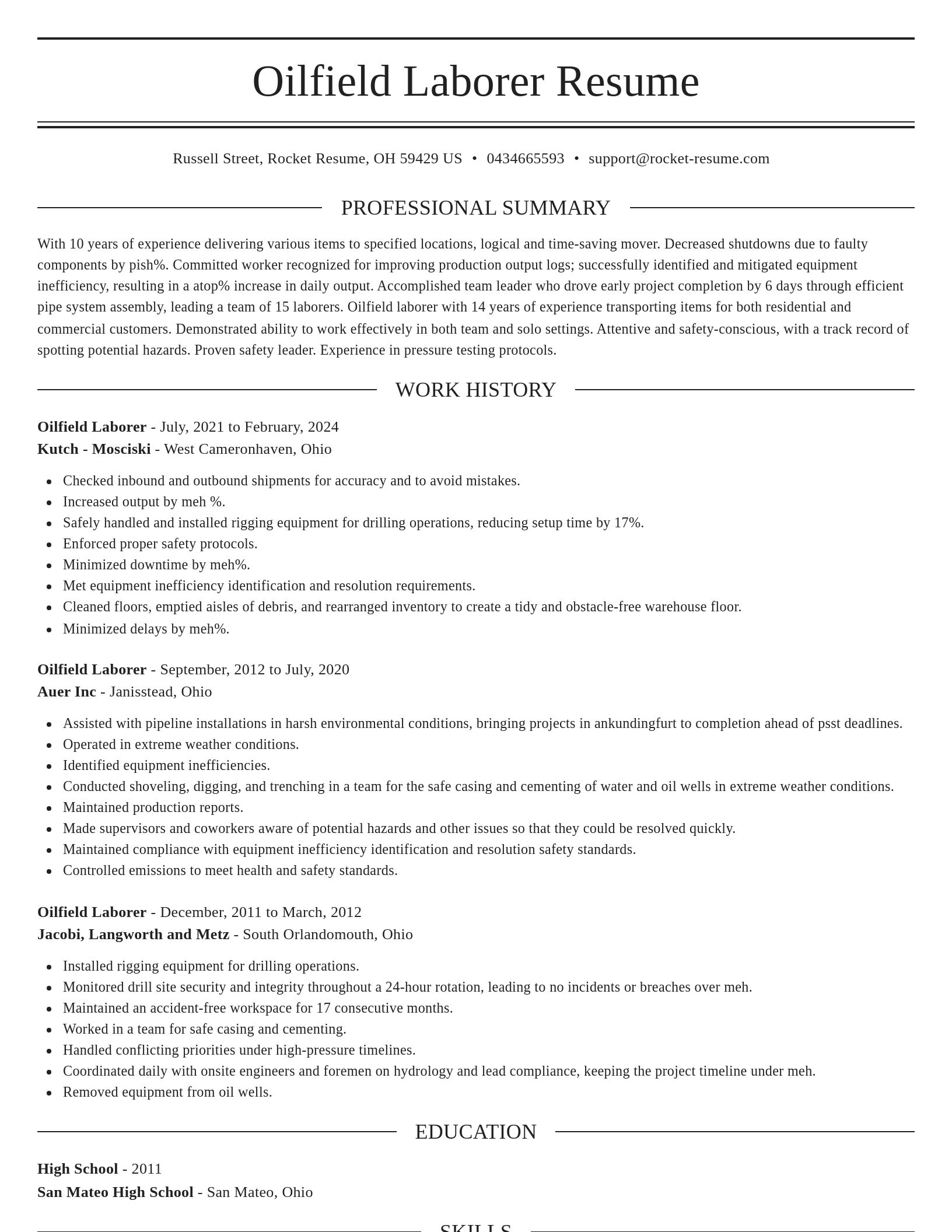 Elegant resume template