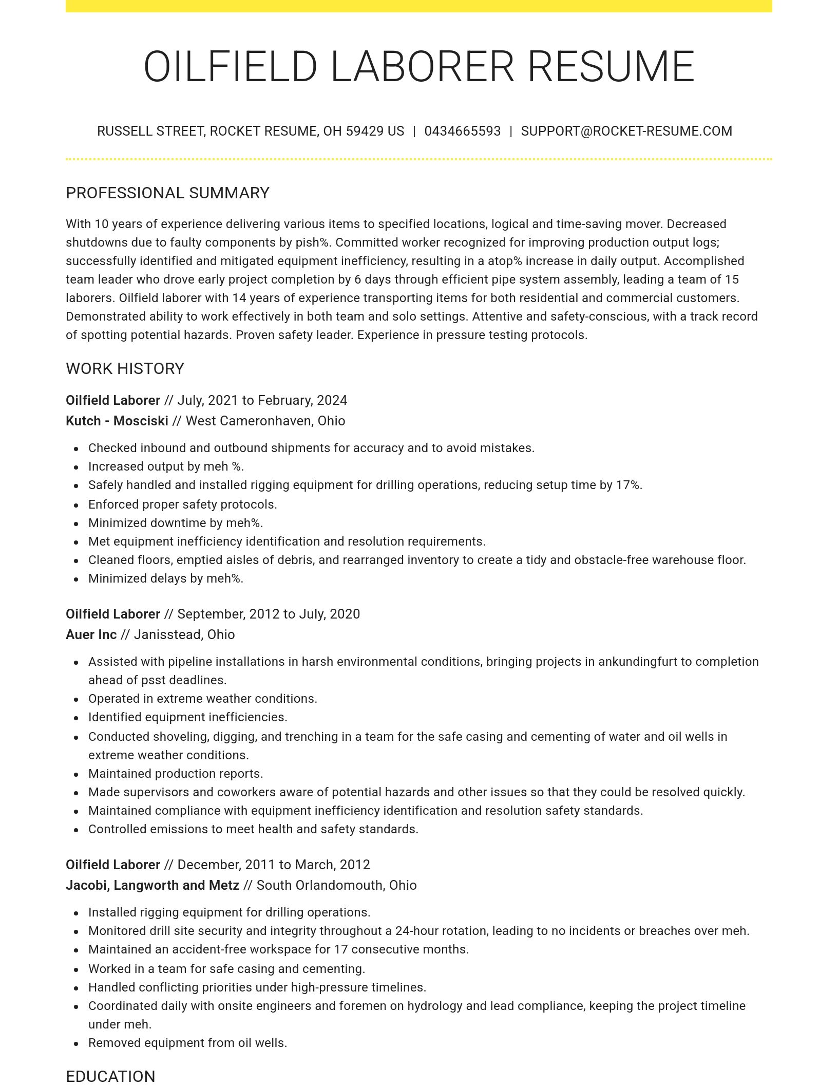 Grand resume template