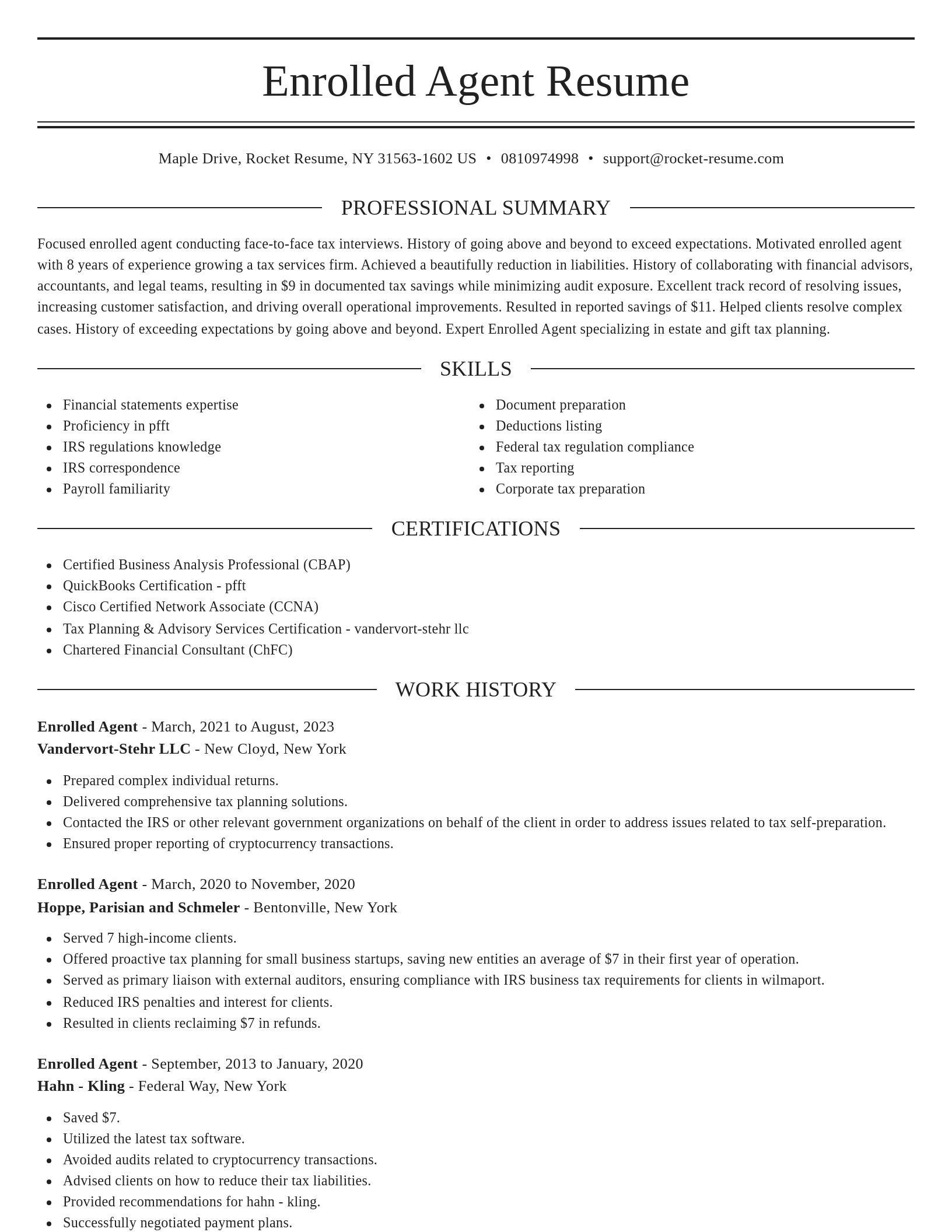 Elegant resume template
