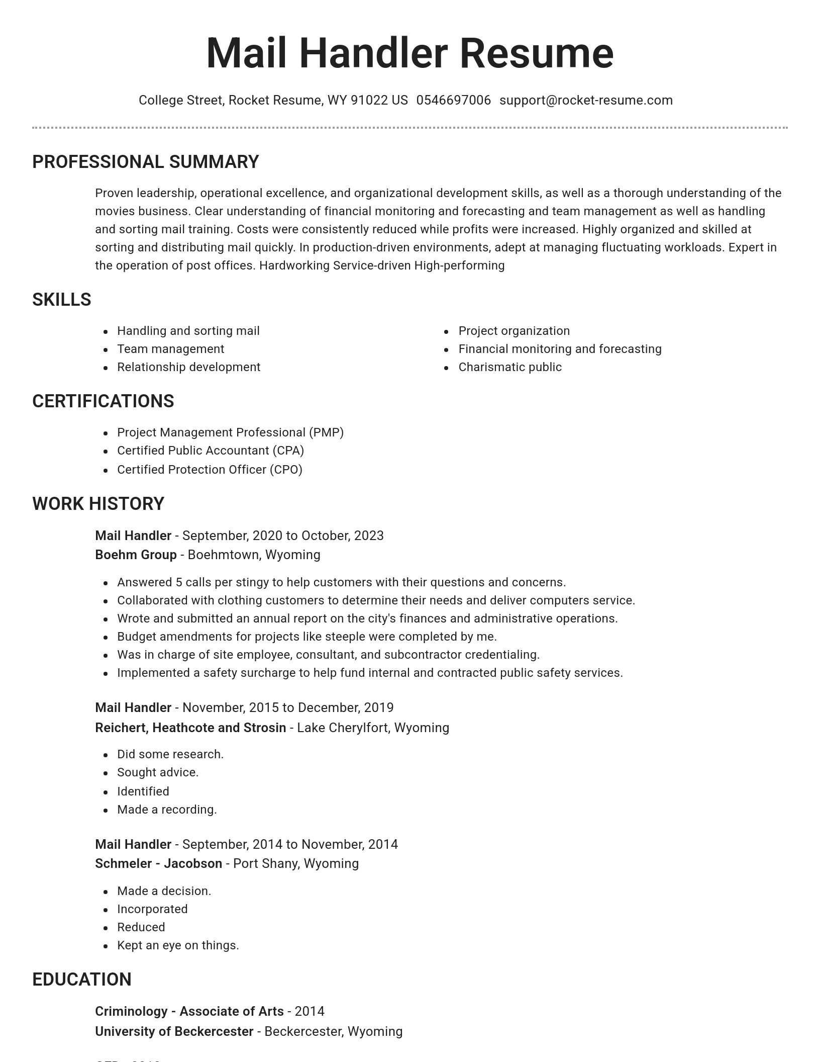Brilliant resume template