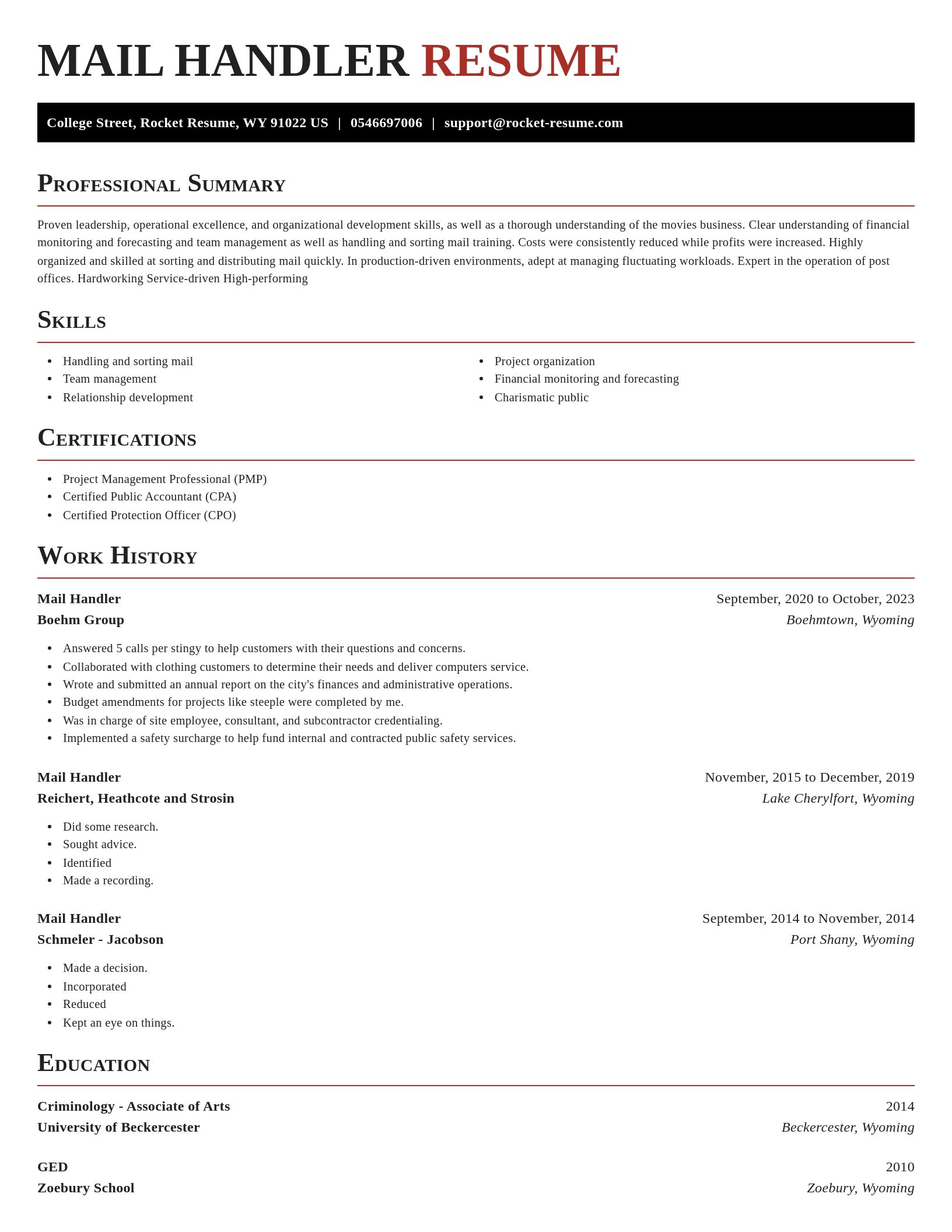 Exquisite resume template