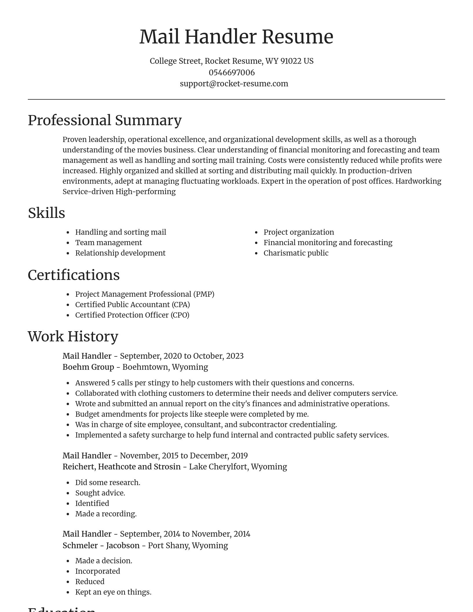 Focal Point resume template