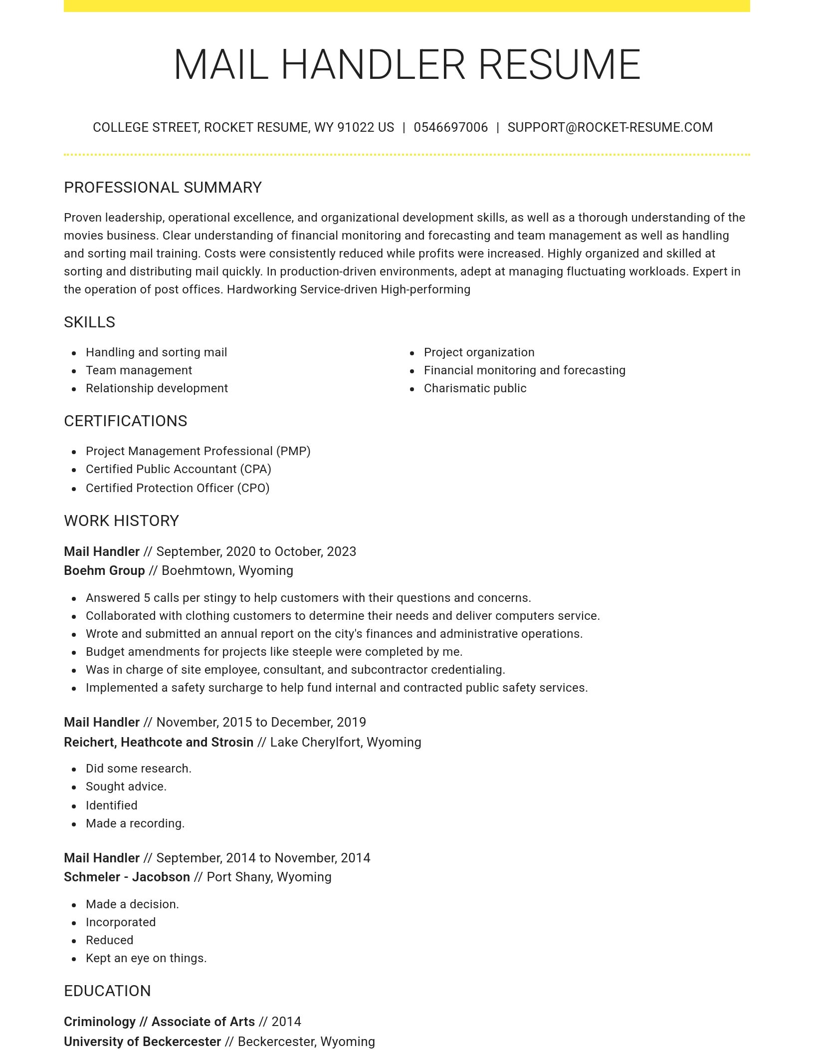 Grand resume template