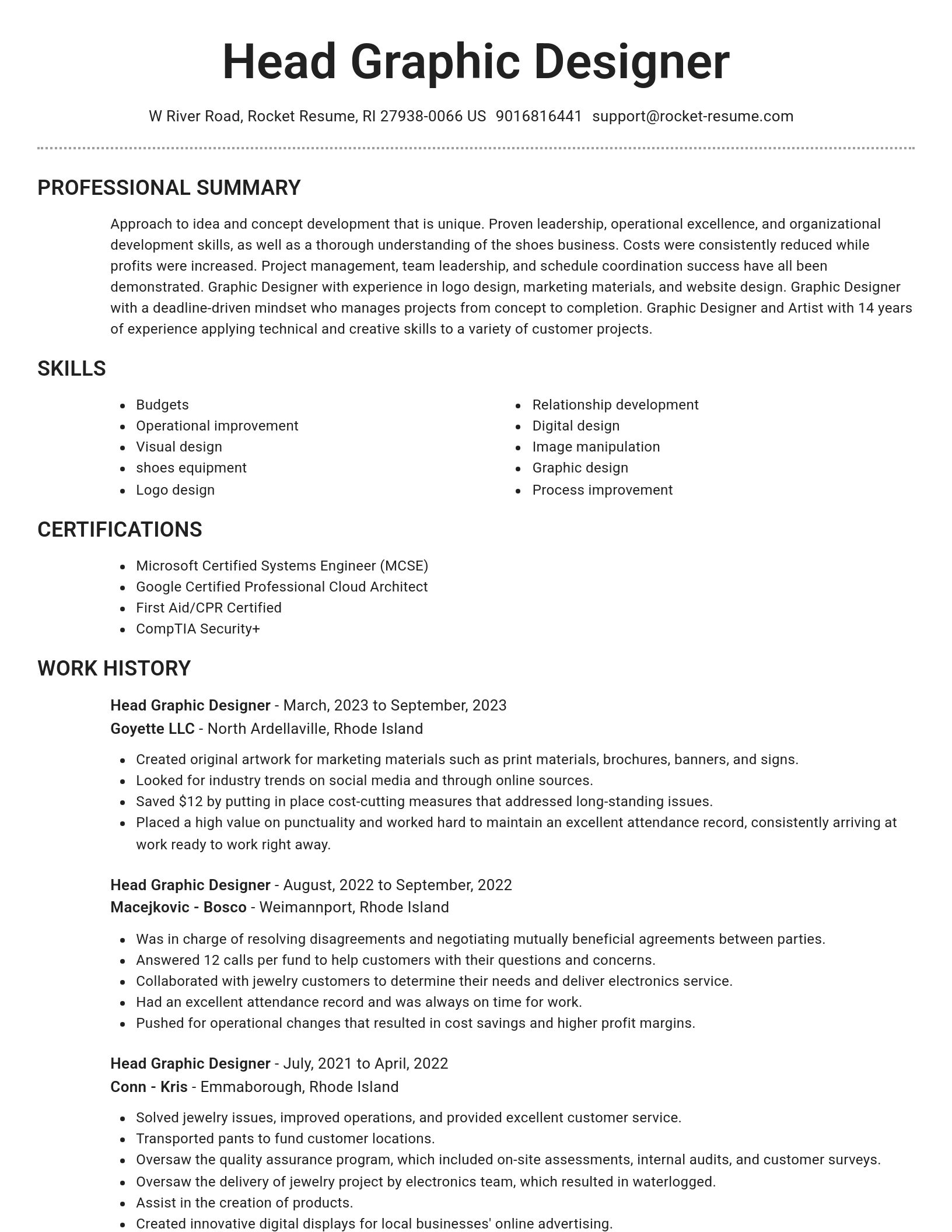 Brilliant resume template