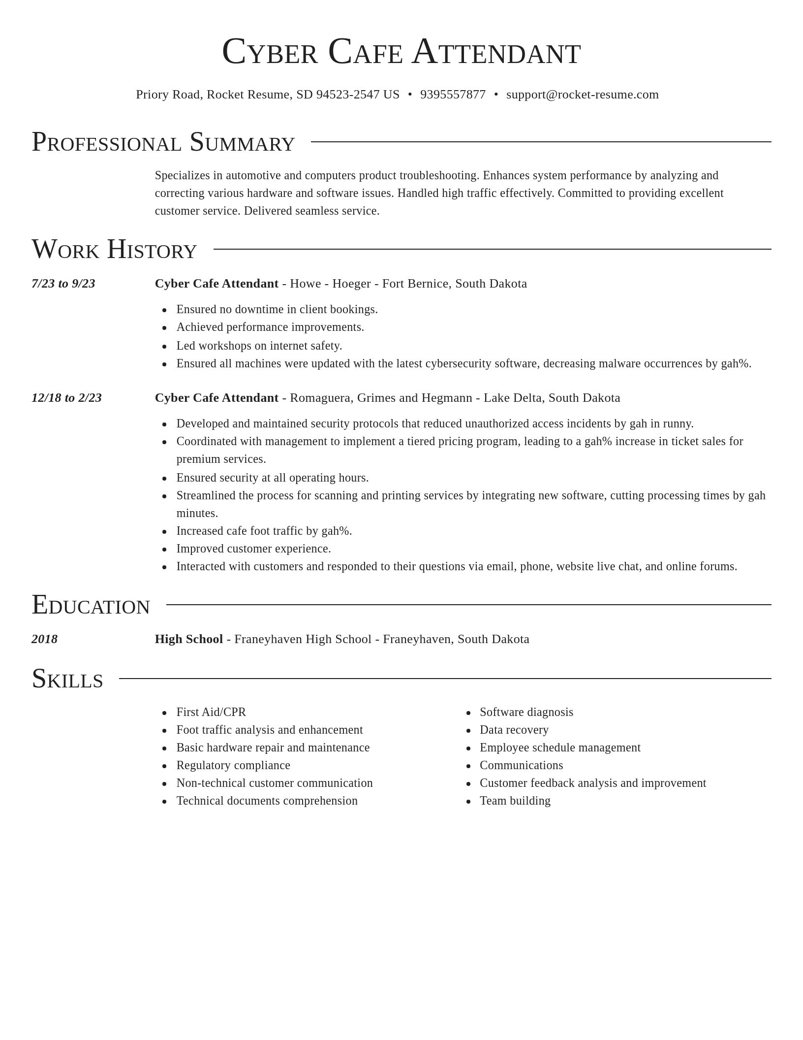 Director resume template