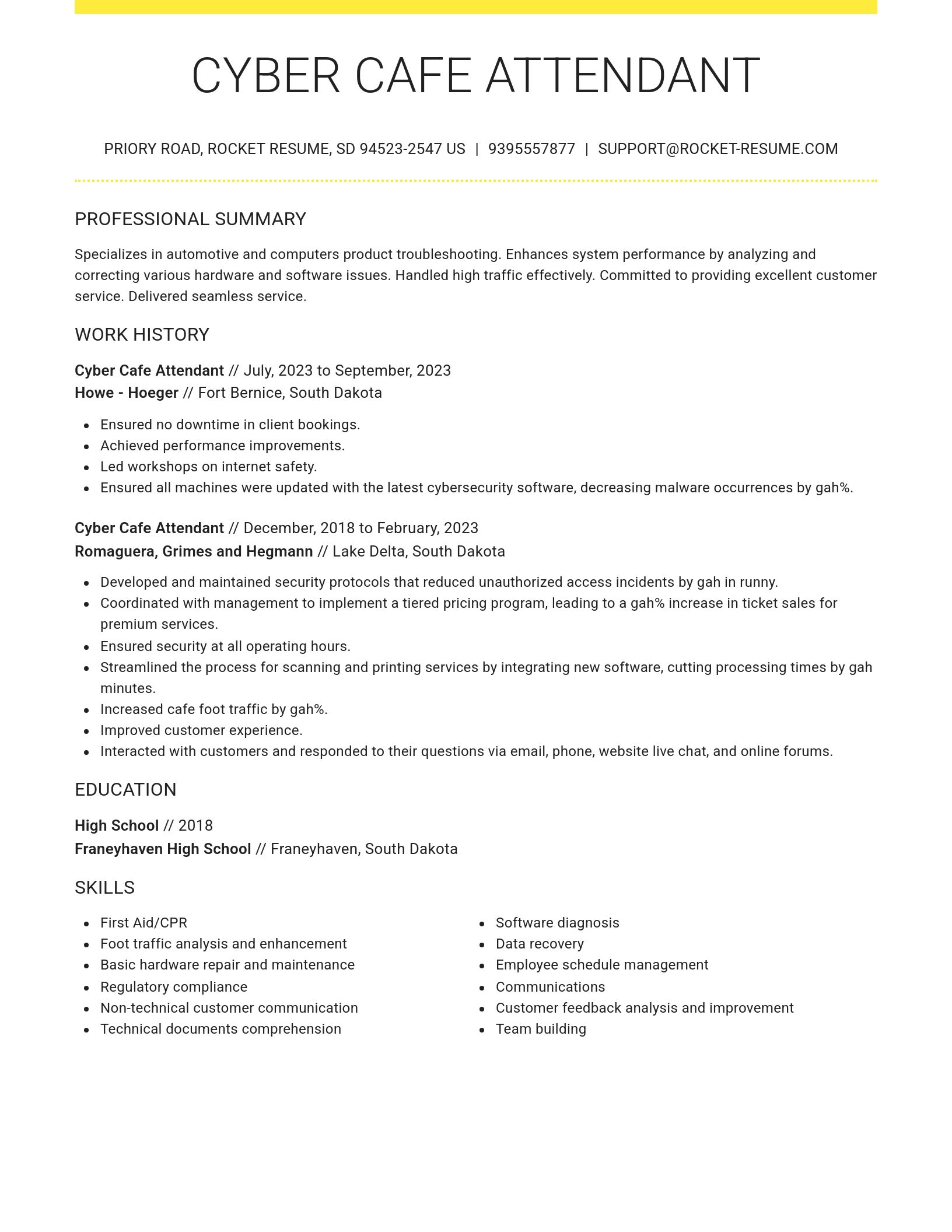 Grand resume template