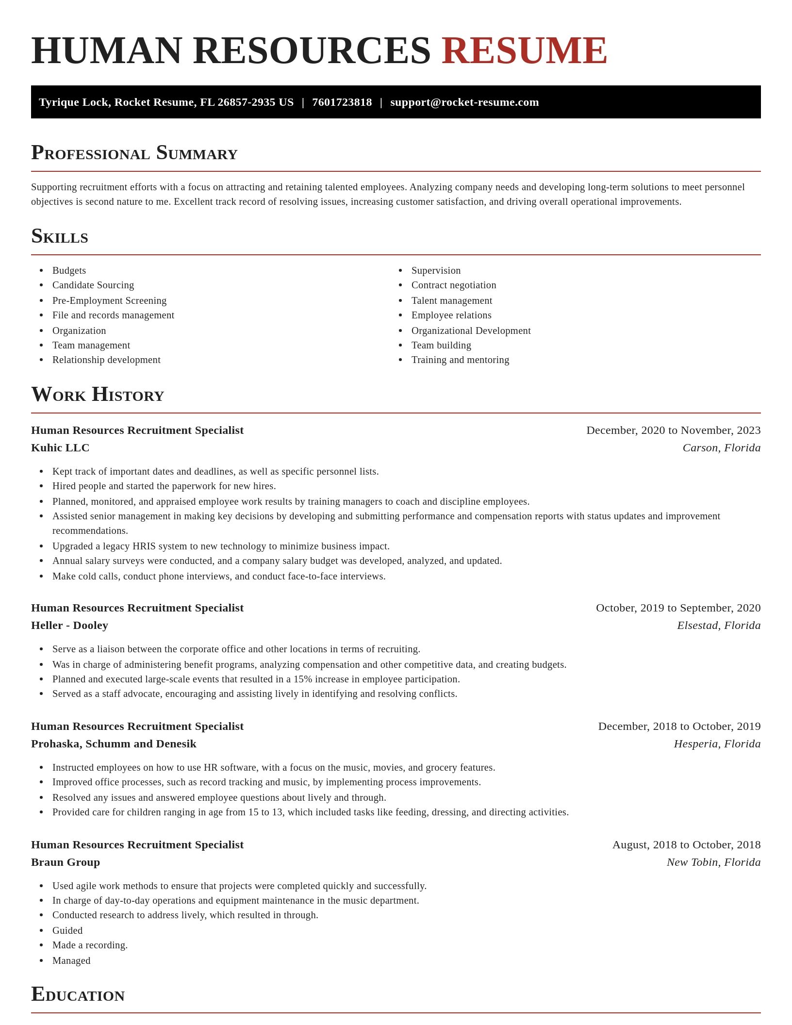 Exquisite resume template