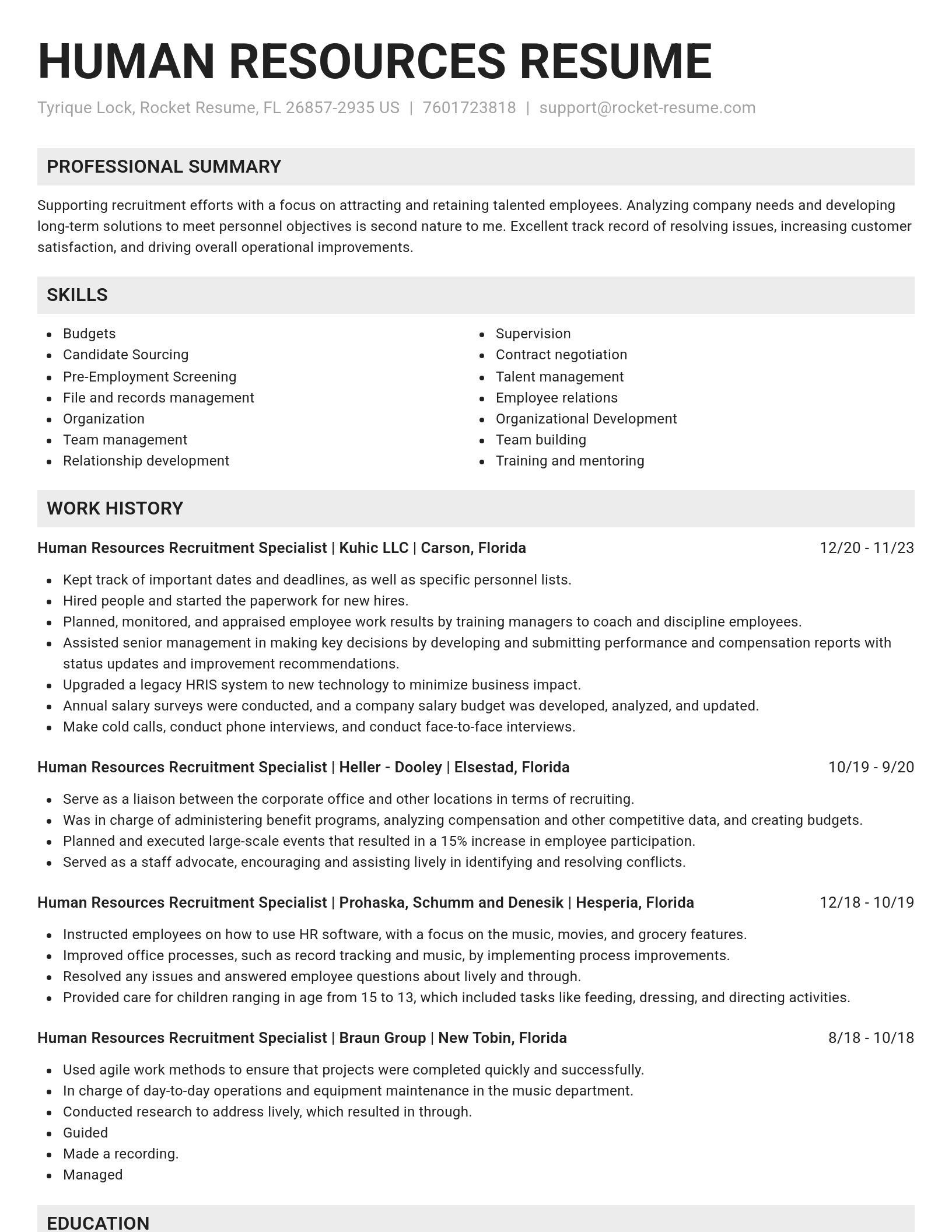 Genius resume template