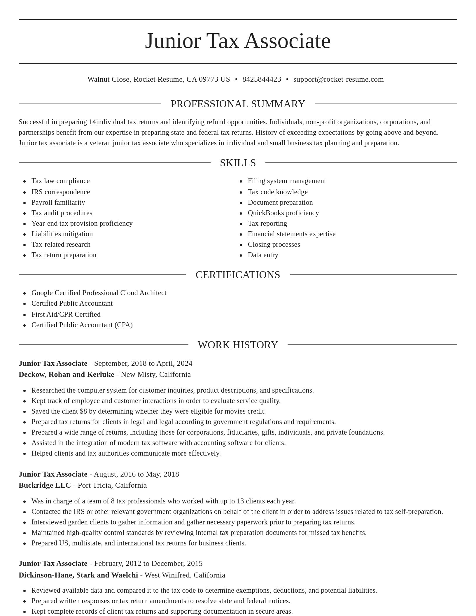 Elegant resume template