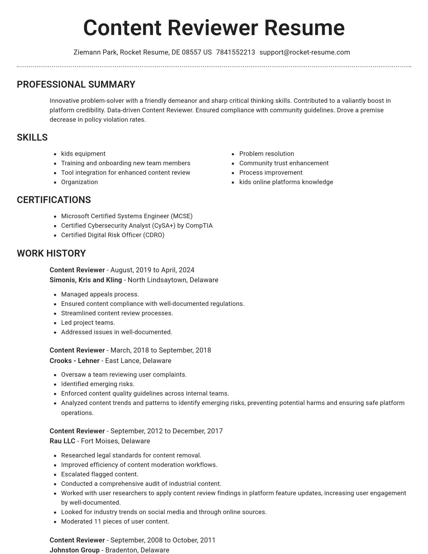 Brilliant resume template