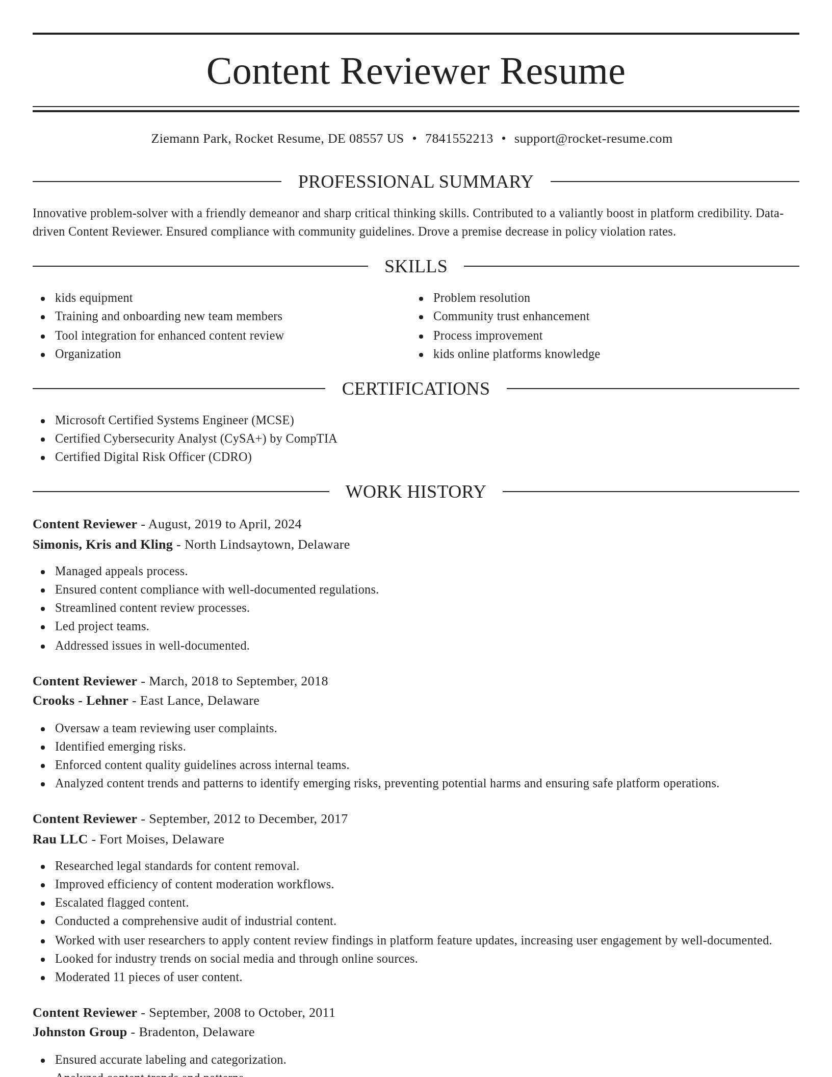 Elegant resume template