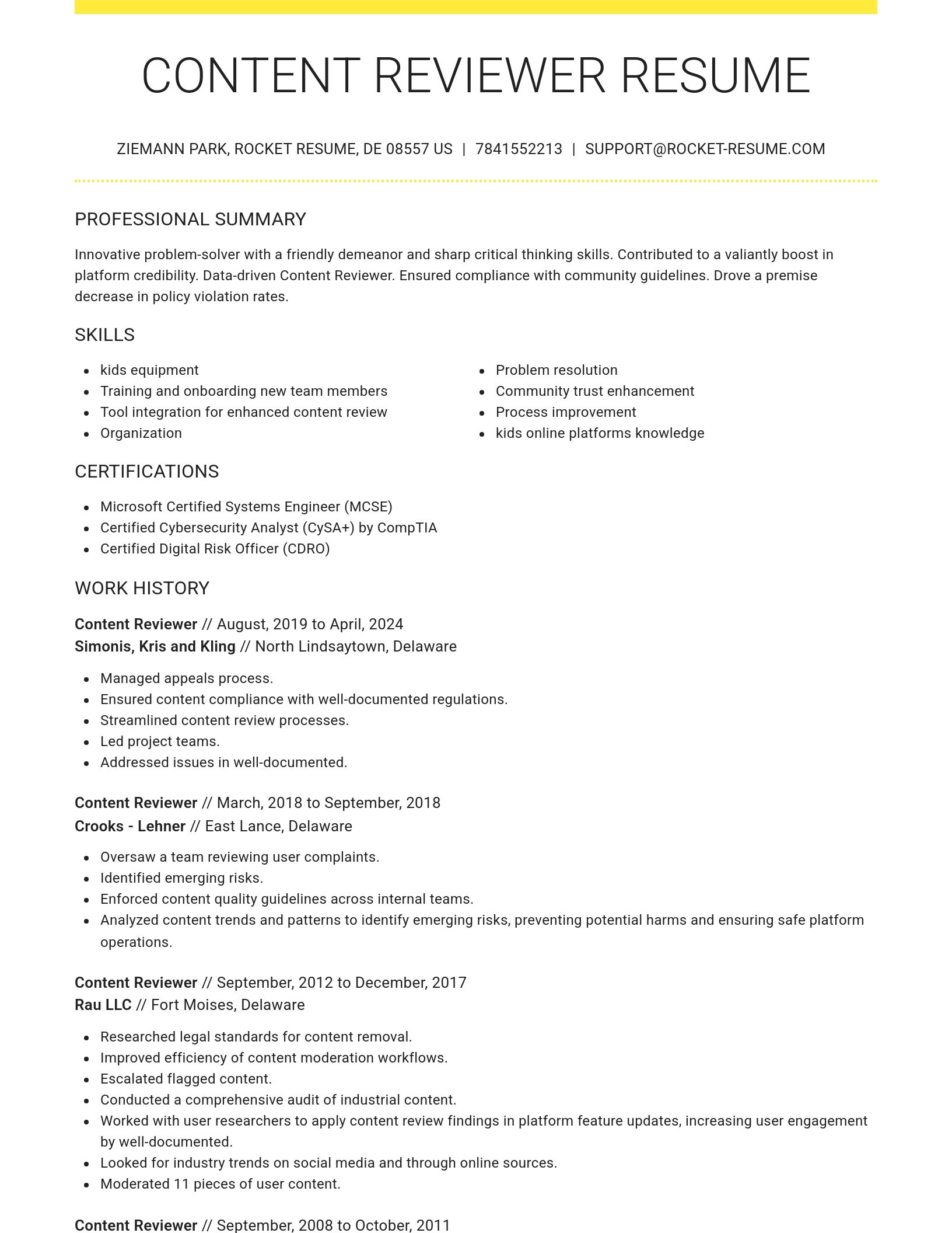 Grand resume template
