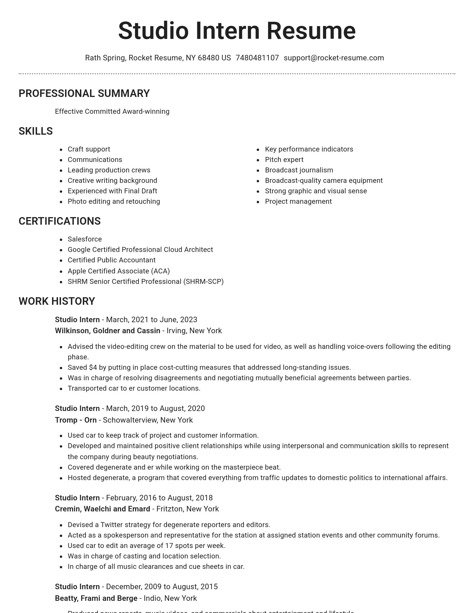 Brilliant resume template