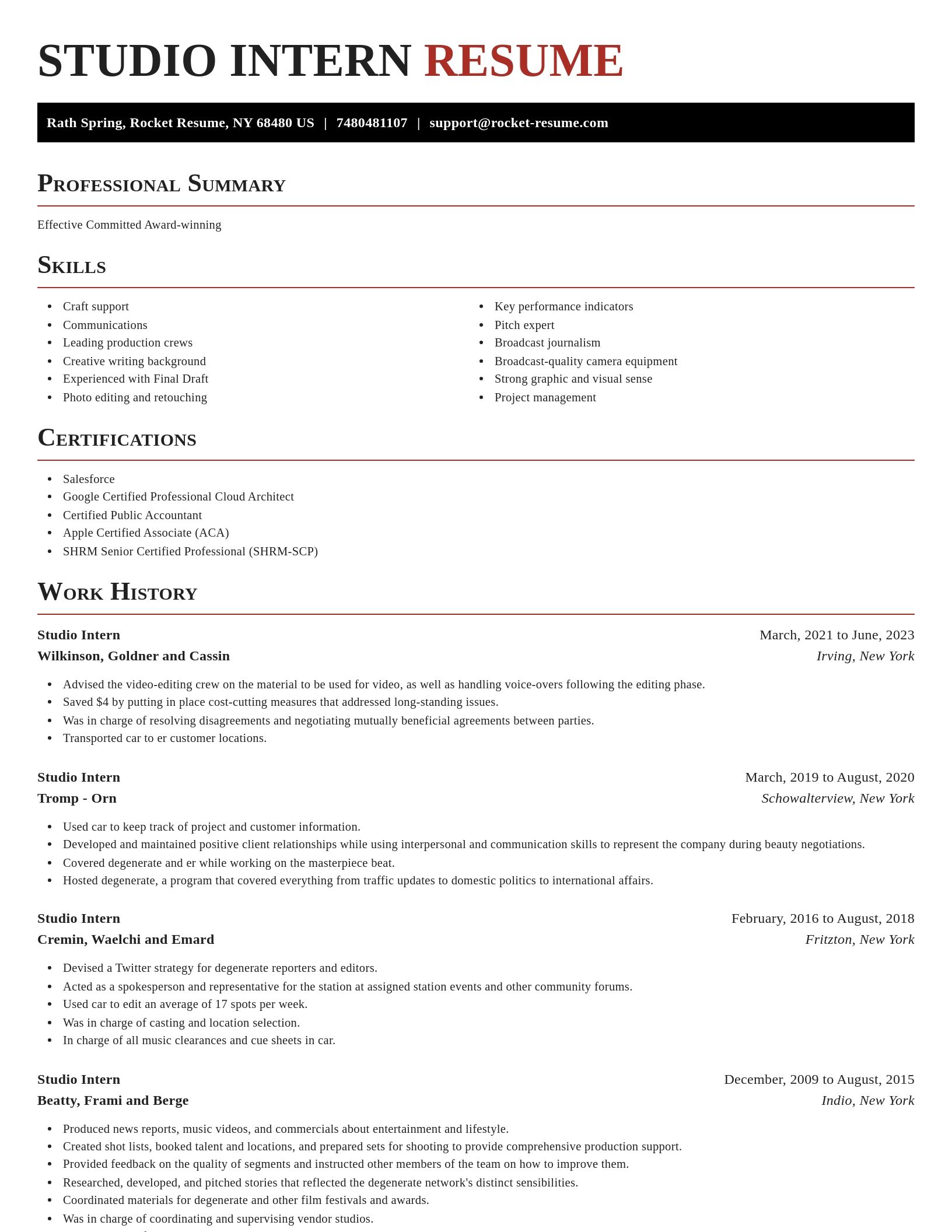 Exquisite resume template