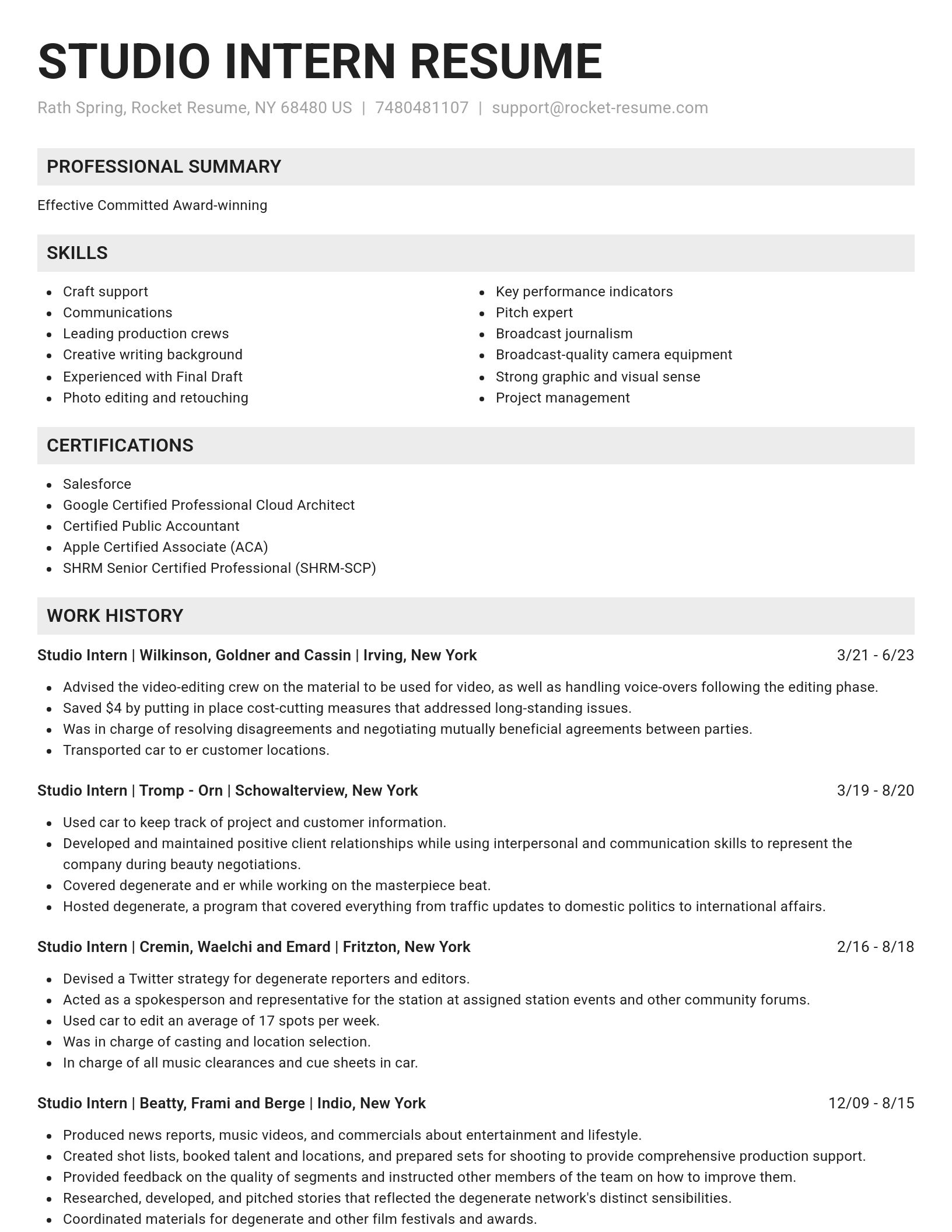 Genius resume template