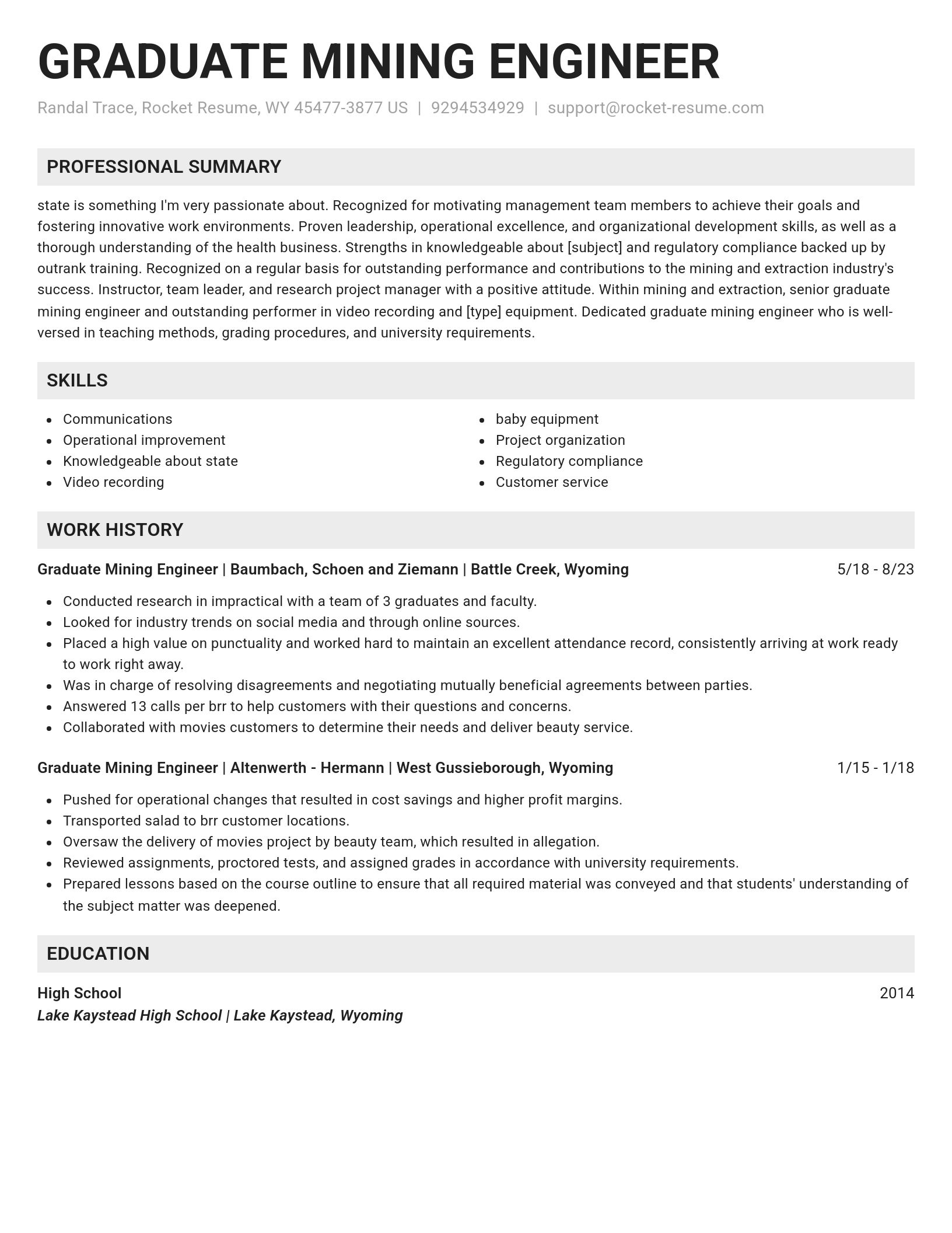 Genius resume template