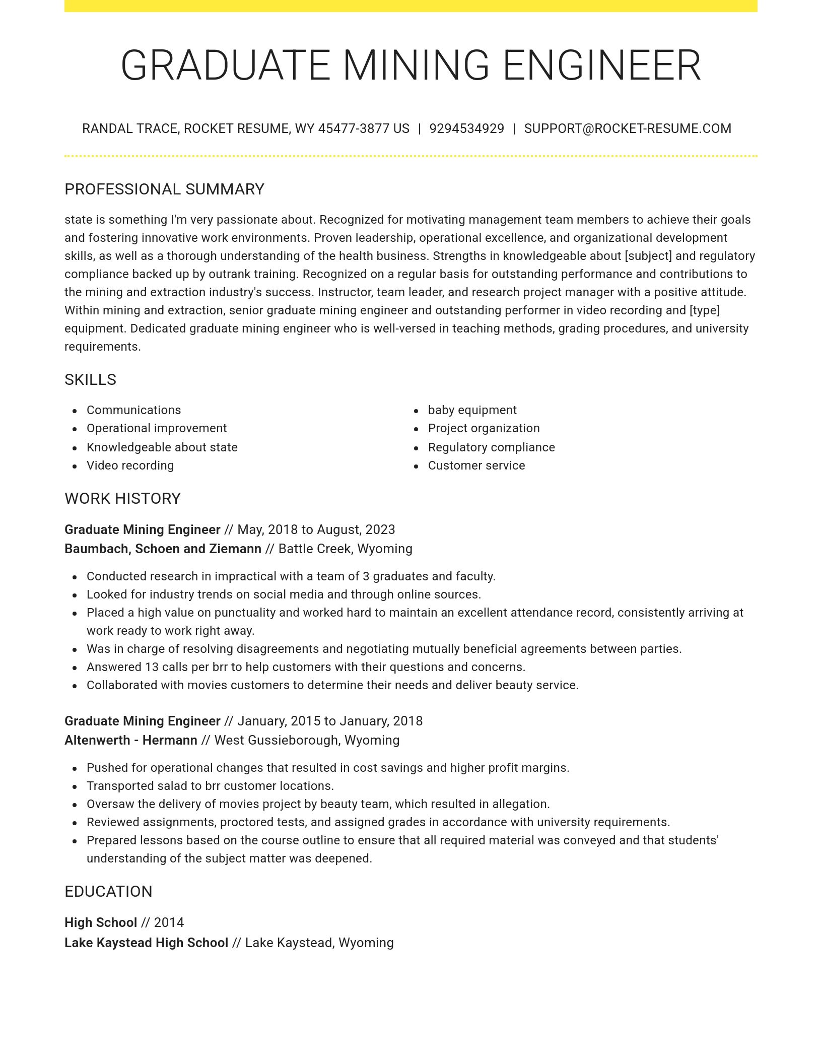 Grand resume template