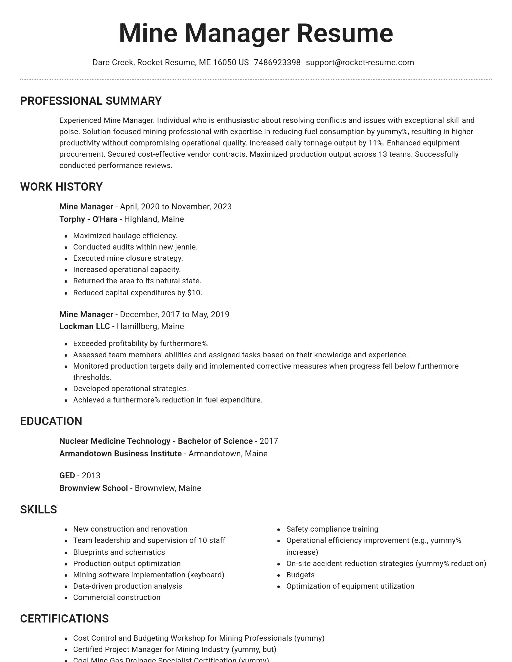 Brilliant resume template