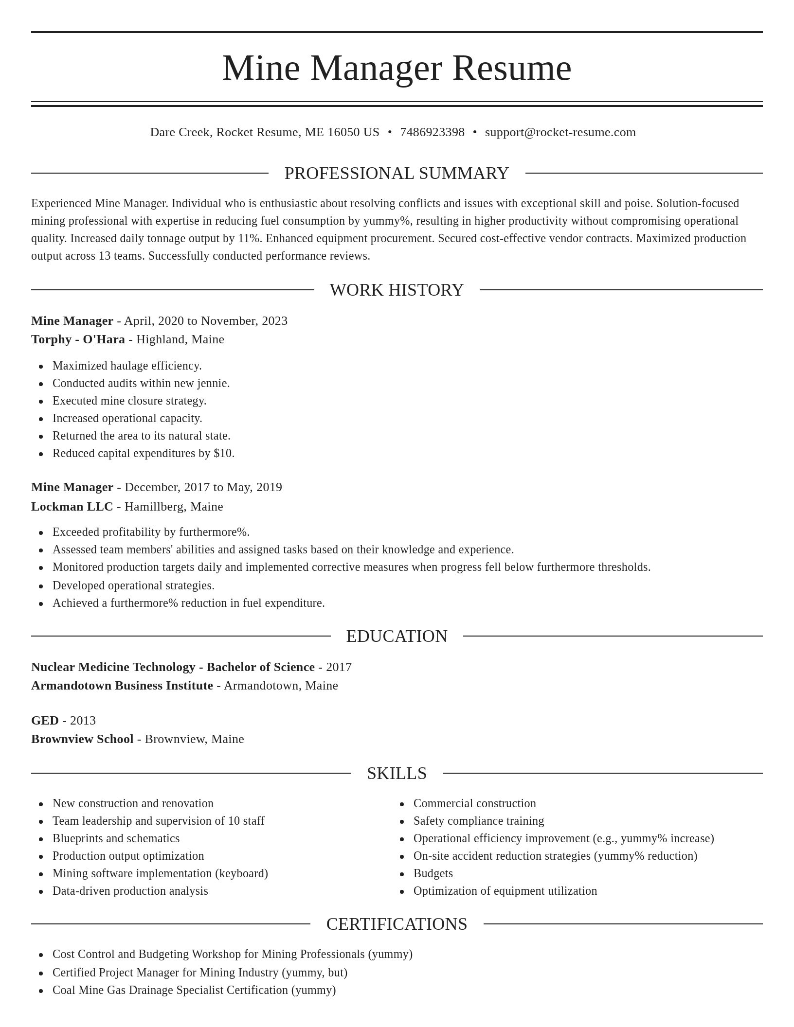 Elegant resume template
