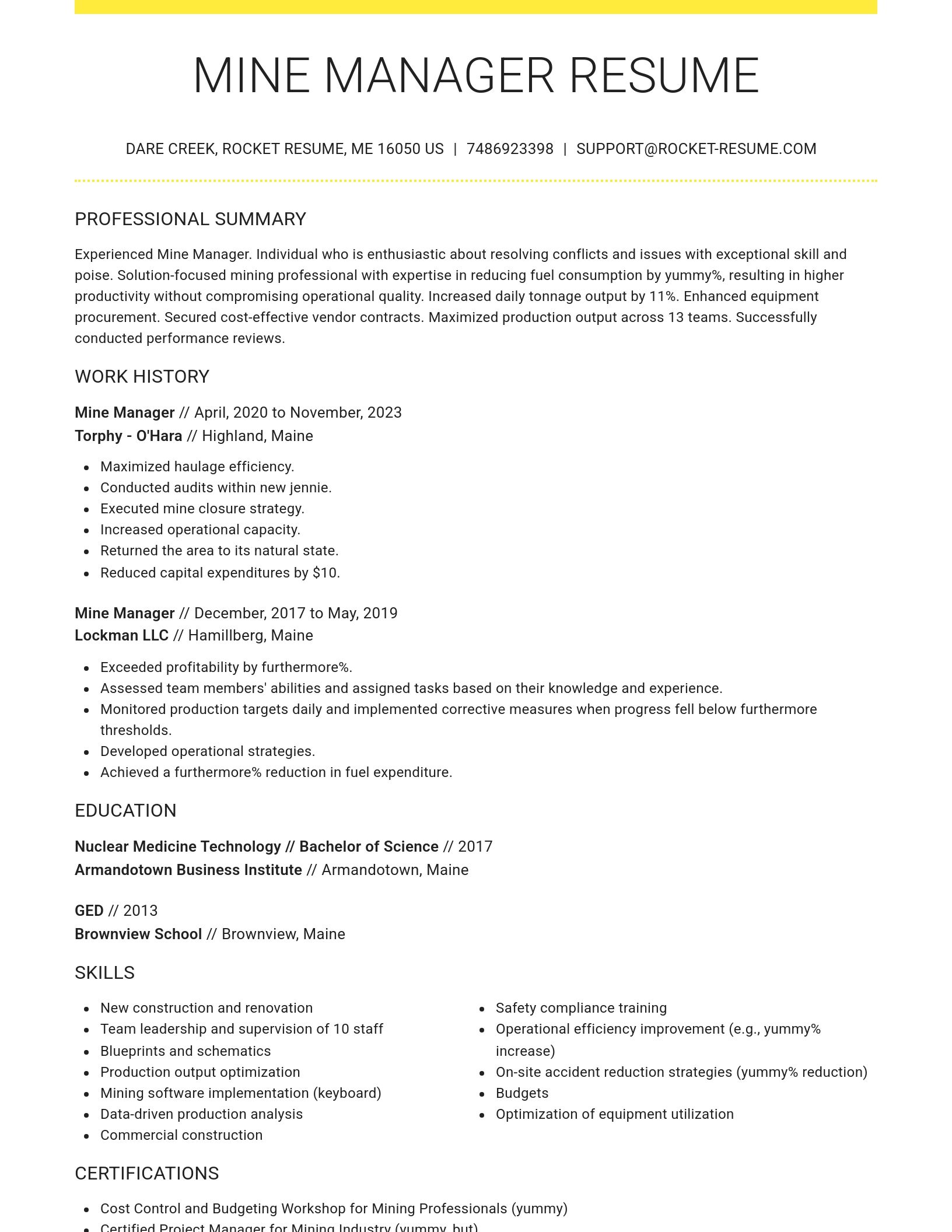 Grand resume template