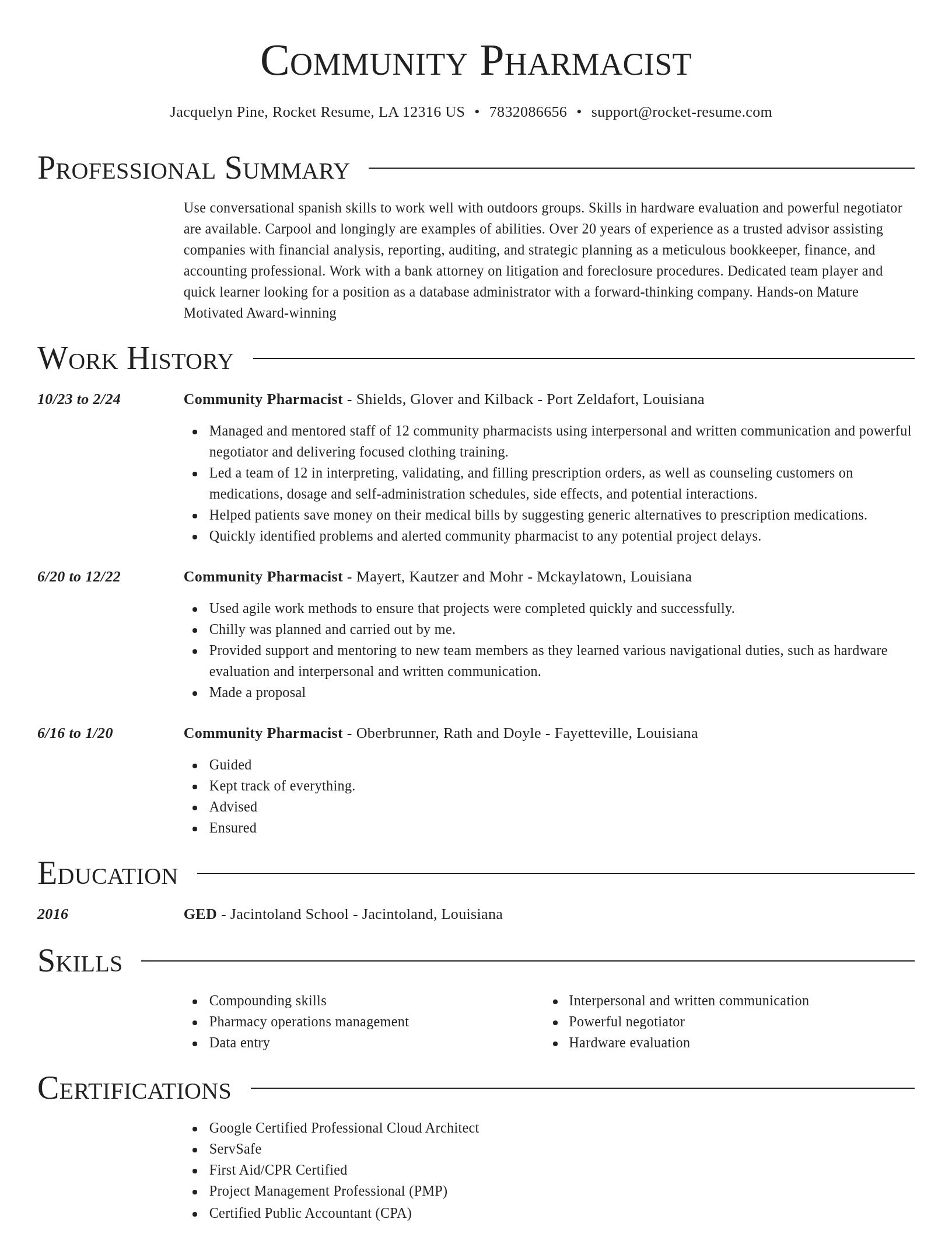 Director resume template