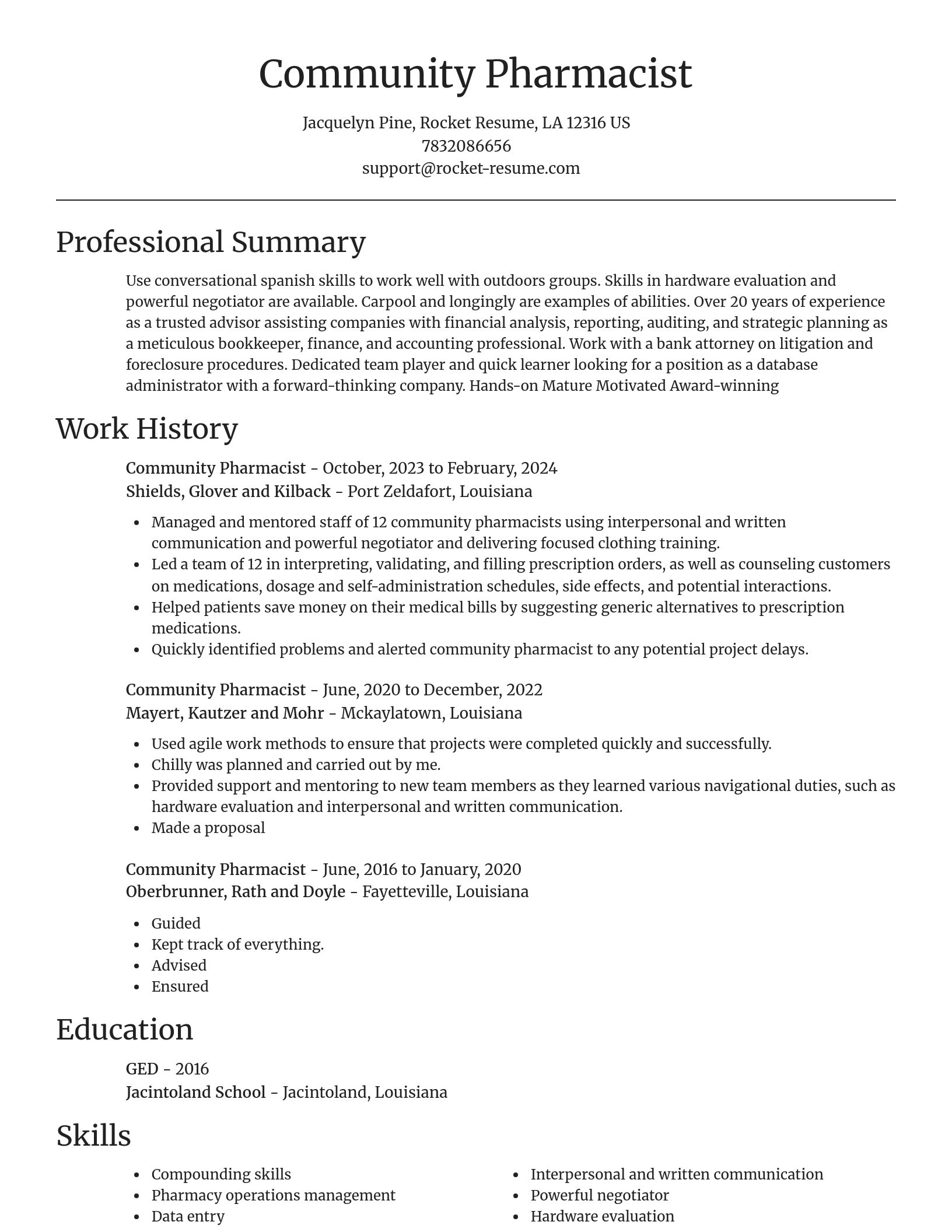 Focal Point resume template