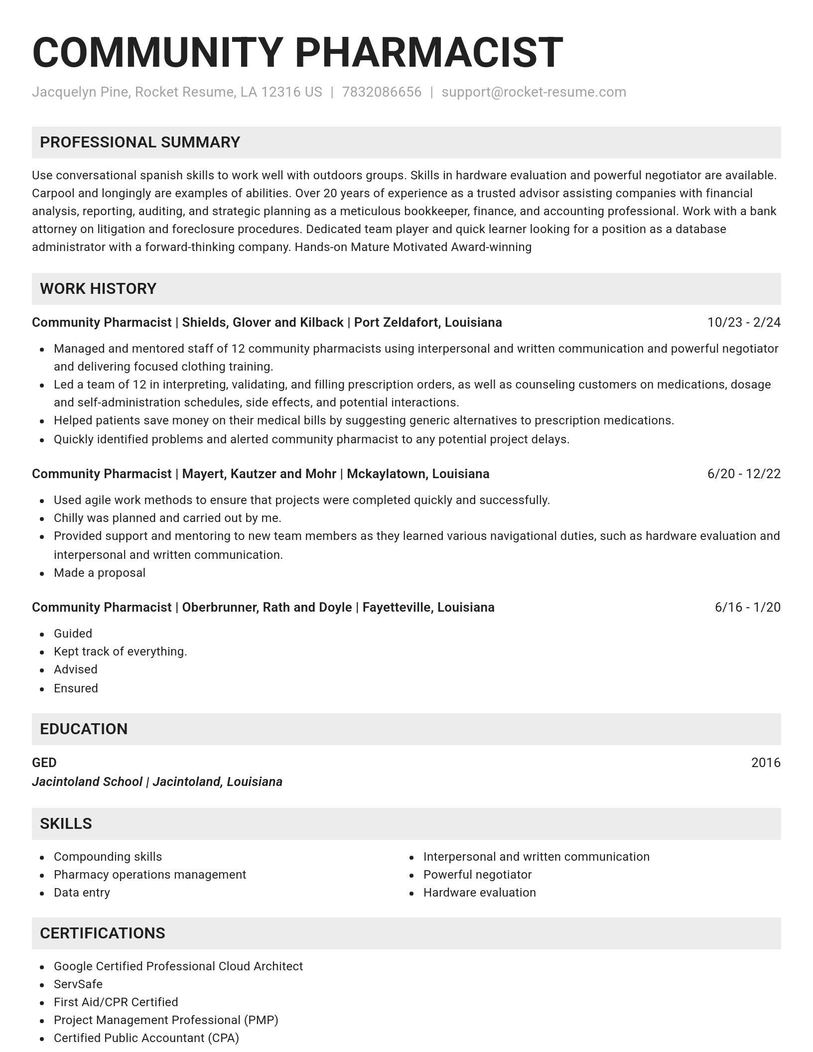 Genius resume template
