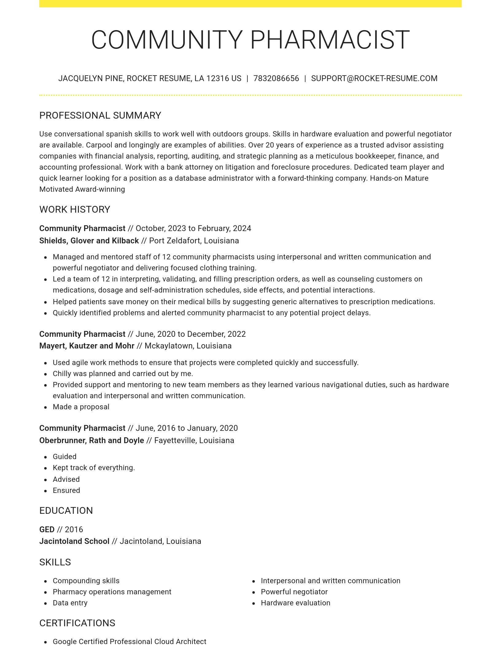 Grand resume template