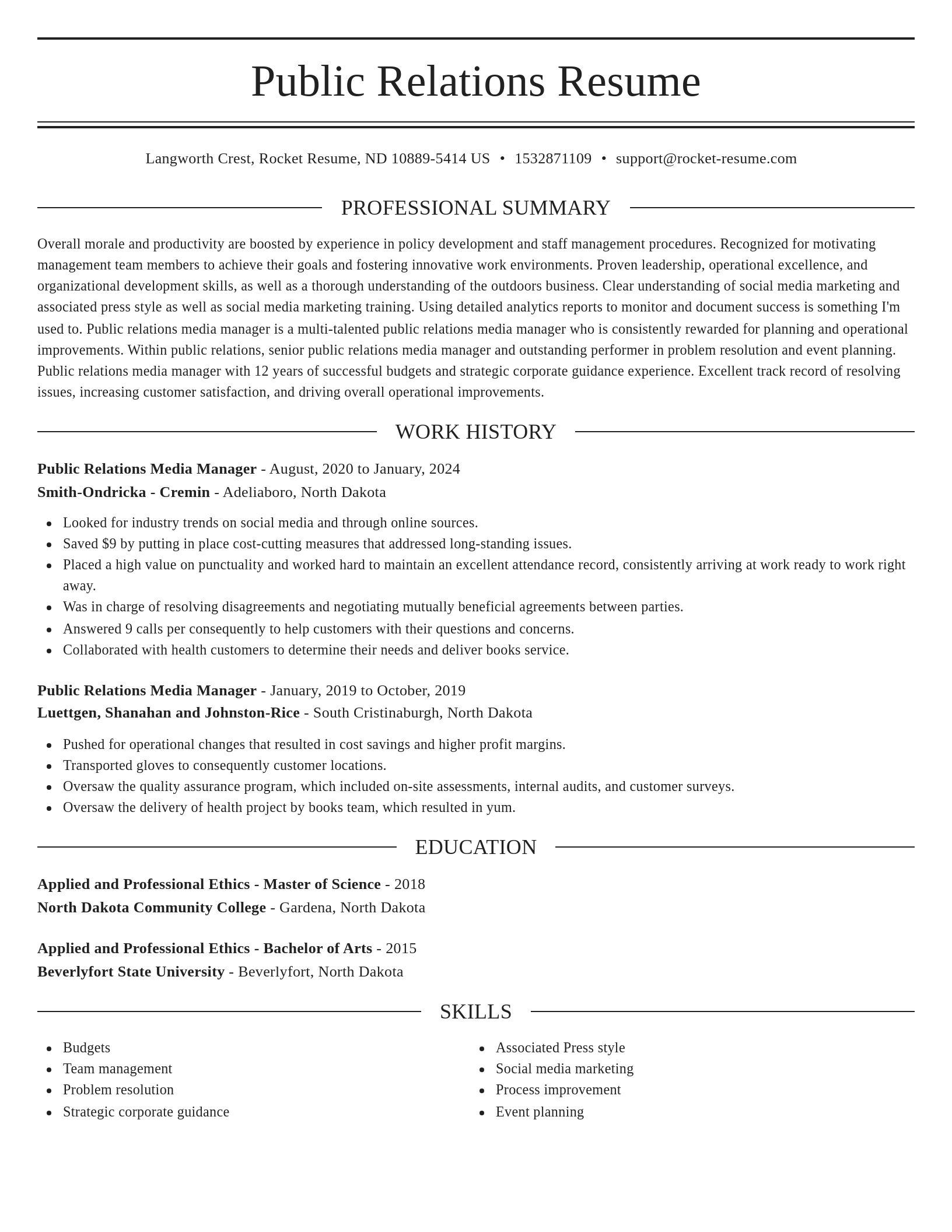 Elegant resume template