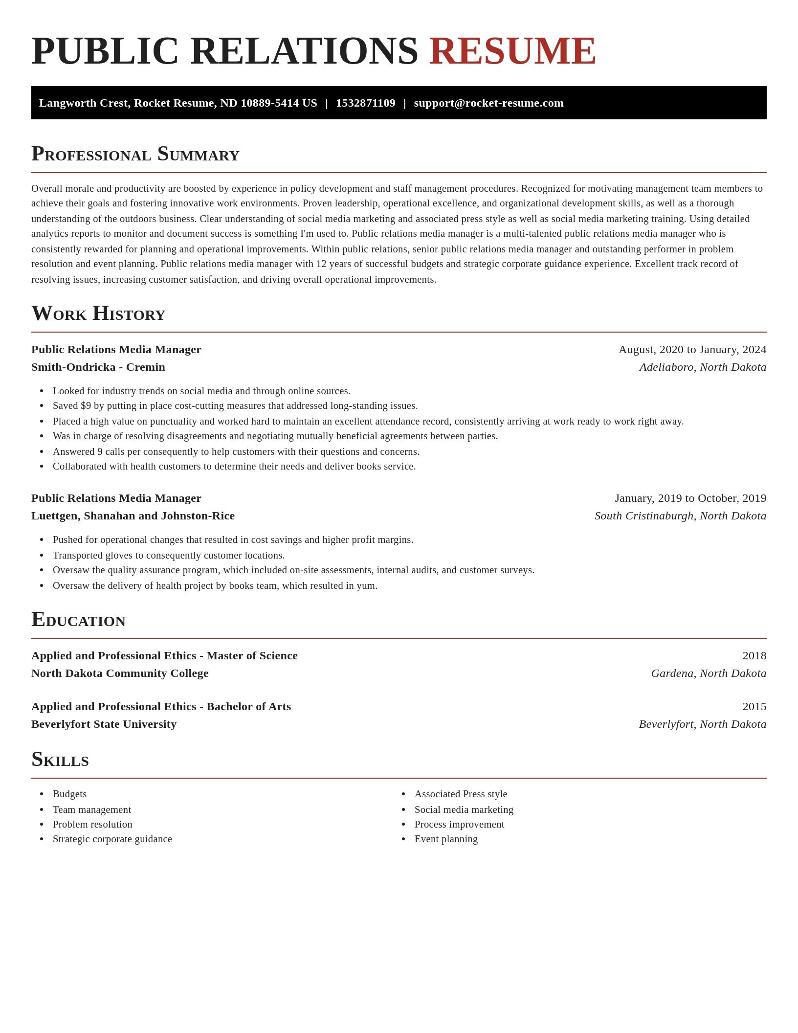Exquisite resume template