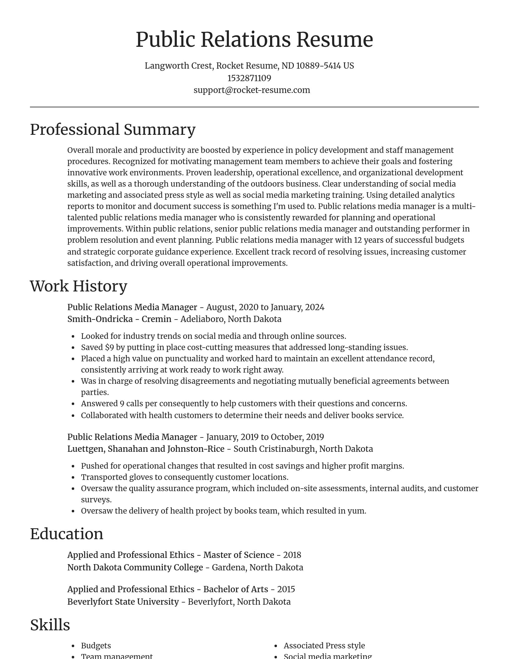 Focal Point resume template