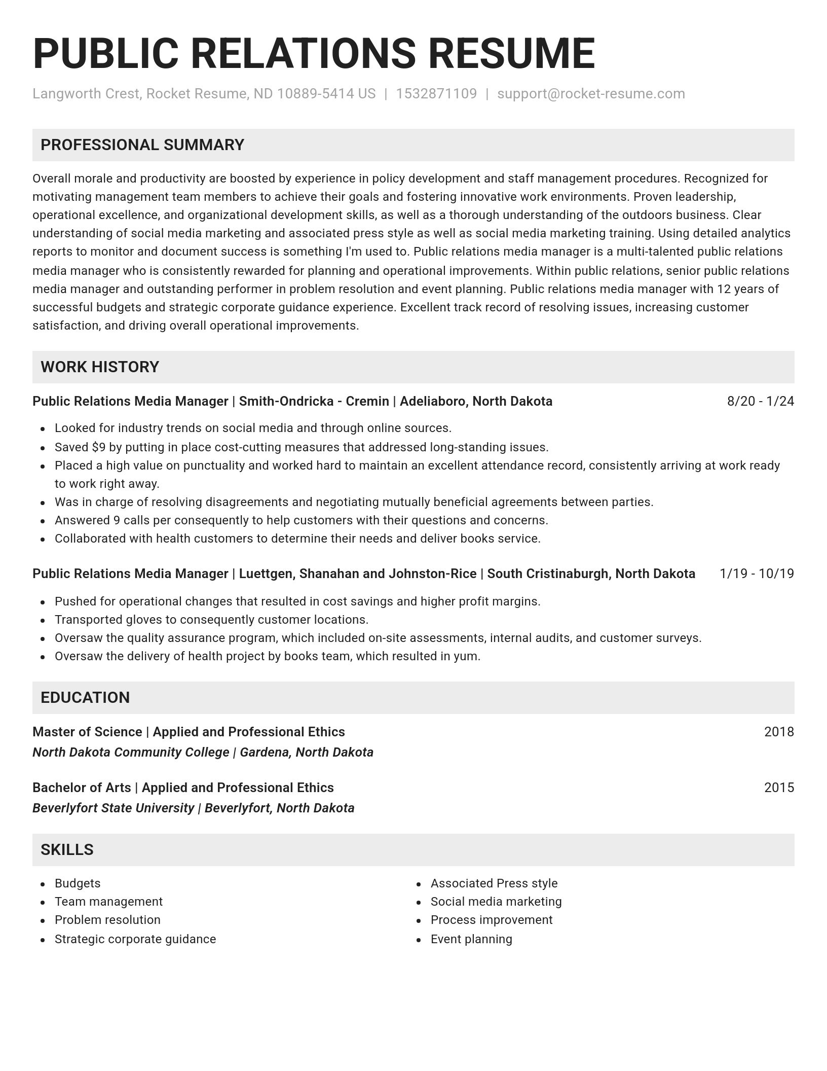 Genius resume template