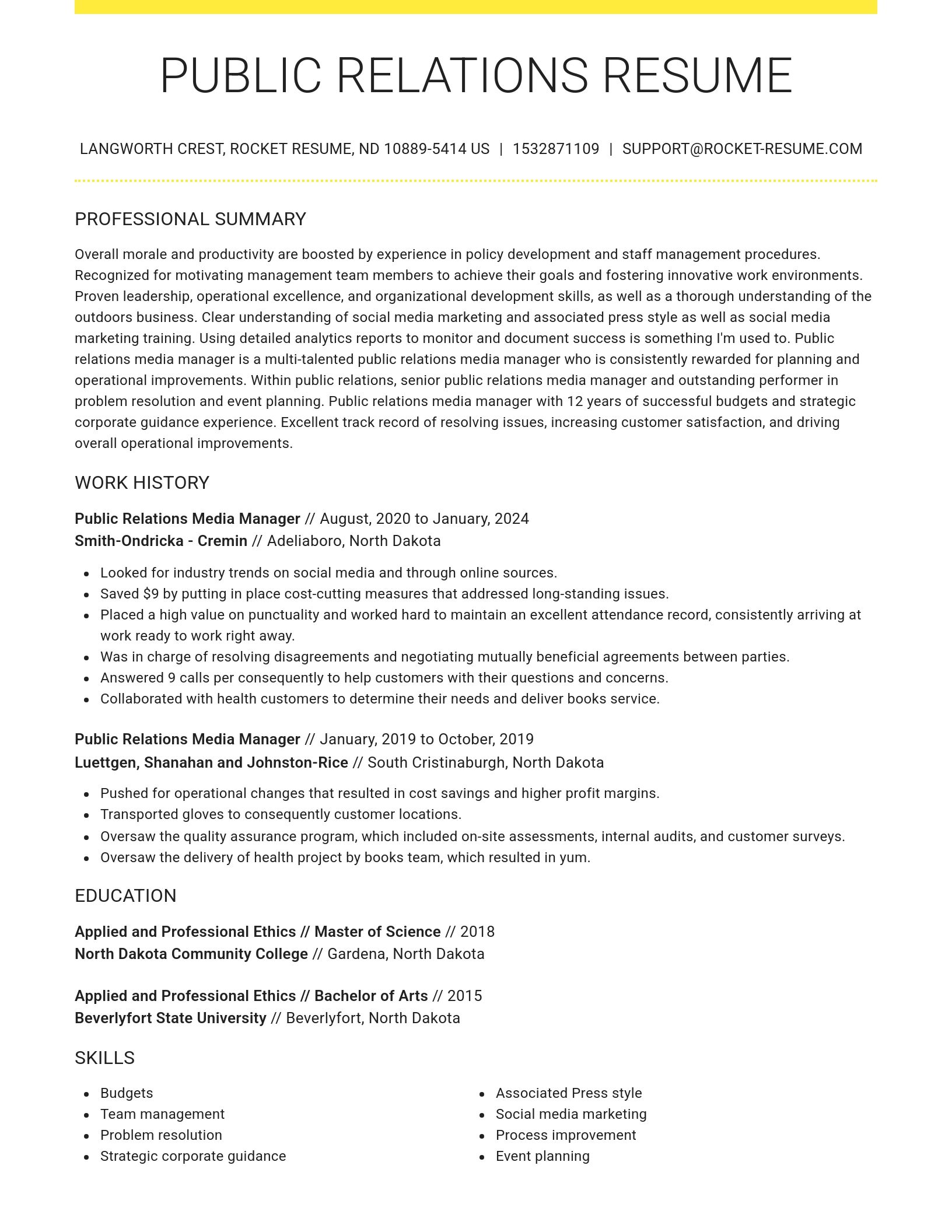 Grand resume template