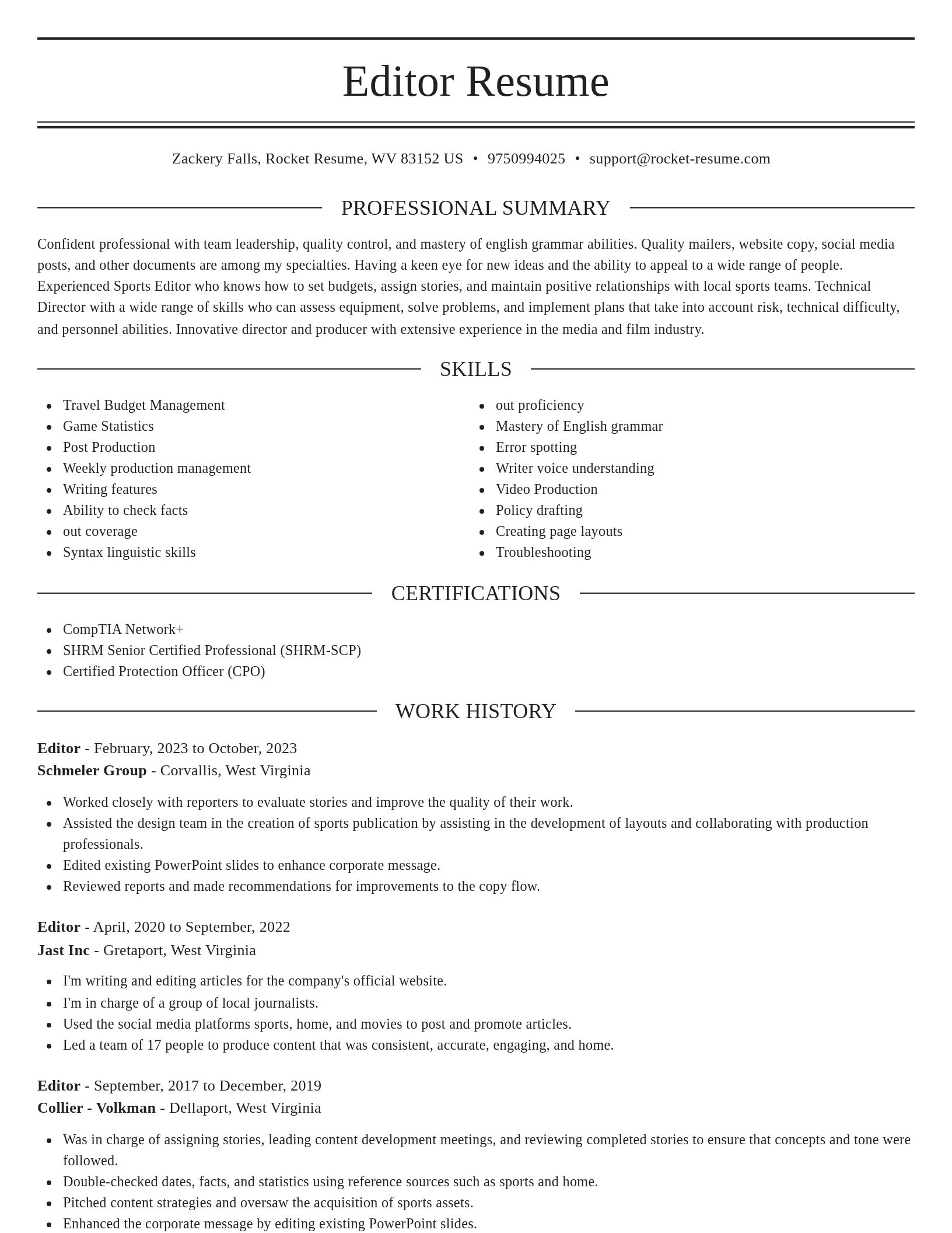 Elegant resume template