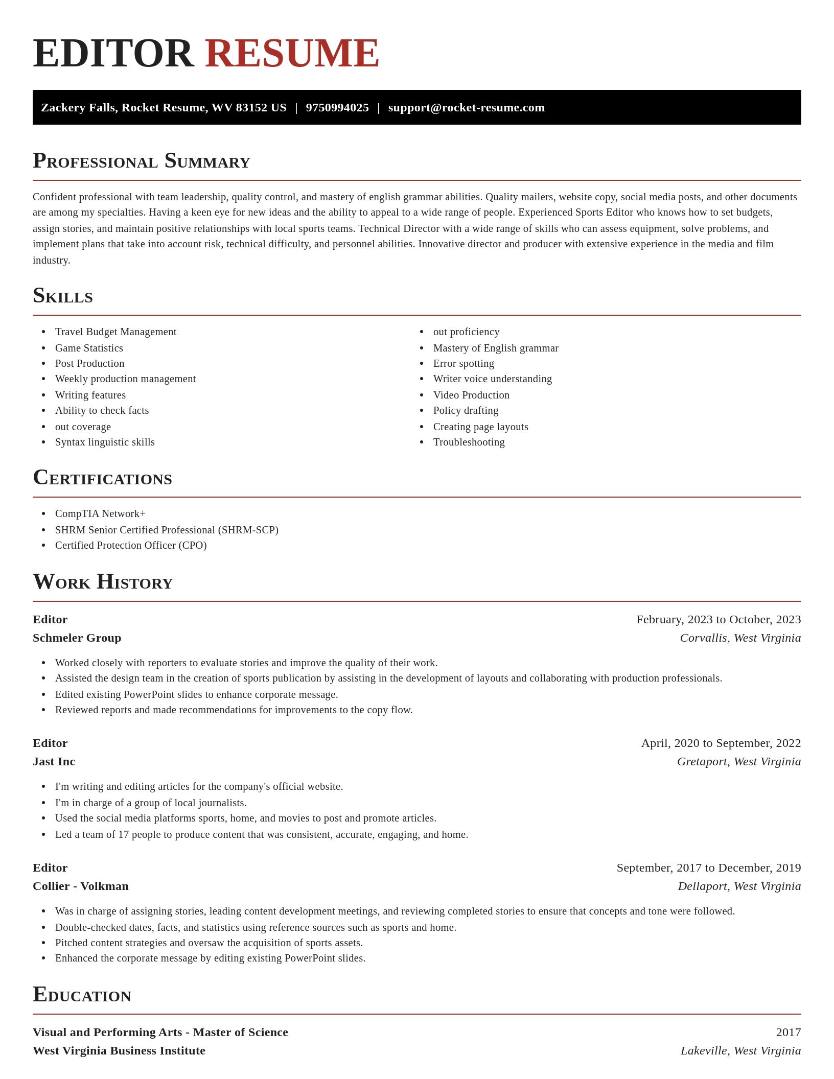 Exquisite resume template